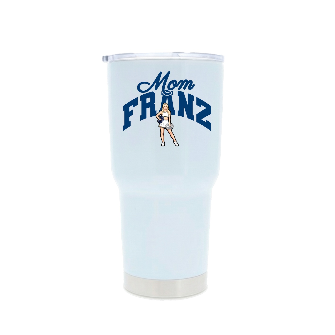 30oz Stainless Steel Tumbler — Mothers Day Arch in White
