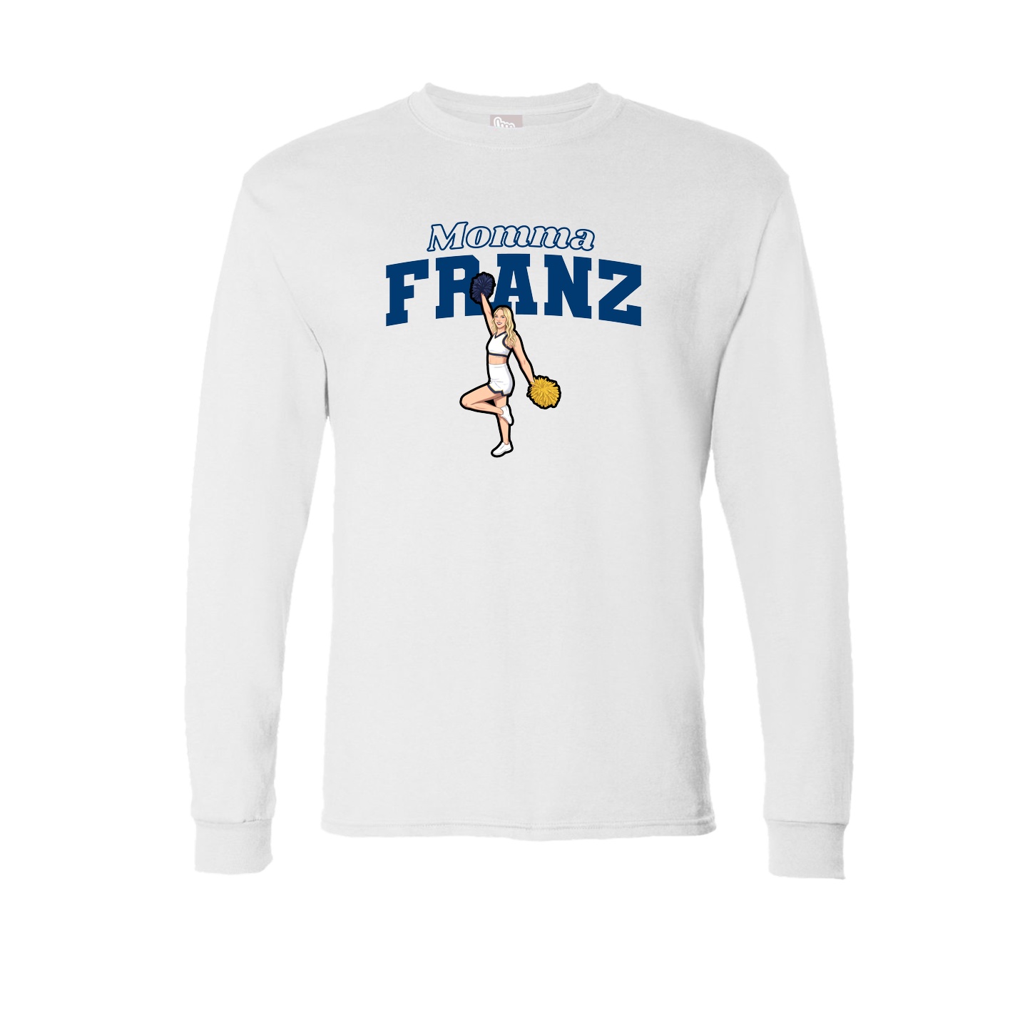 Long Sleeve Tee — Mothers Day Block in White