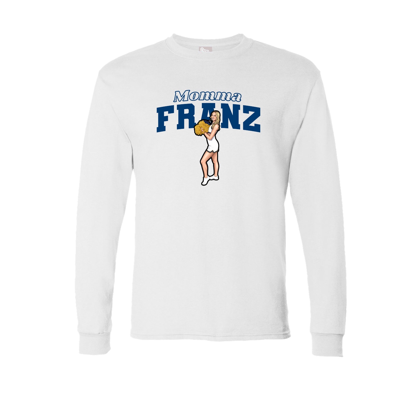Long Sleeve Tee — Mothers Day Block in White