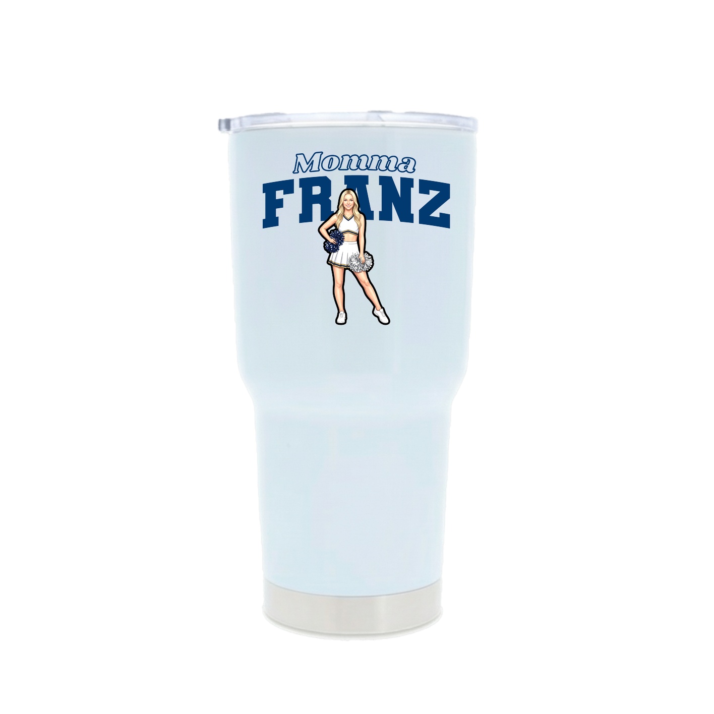 30oz Stainless Steel Tumbler — Mothers Day Block in White
