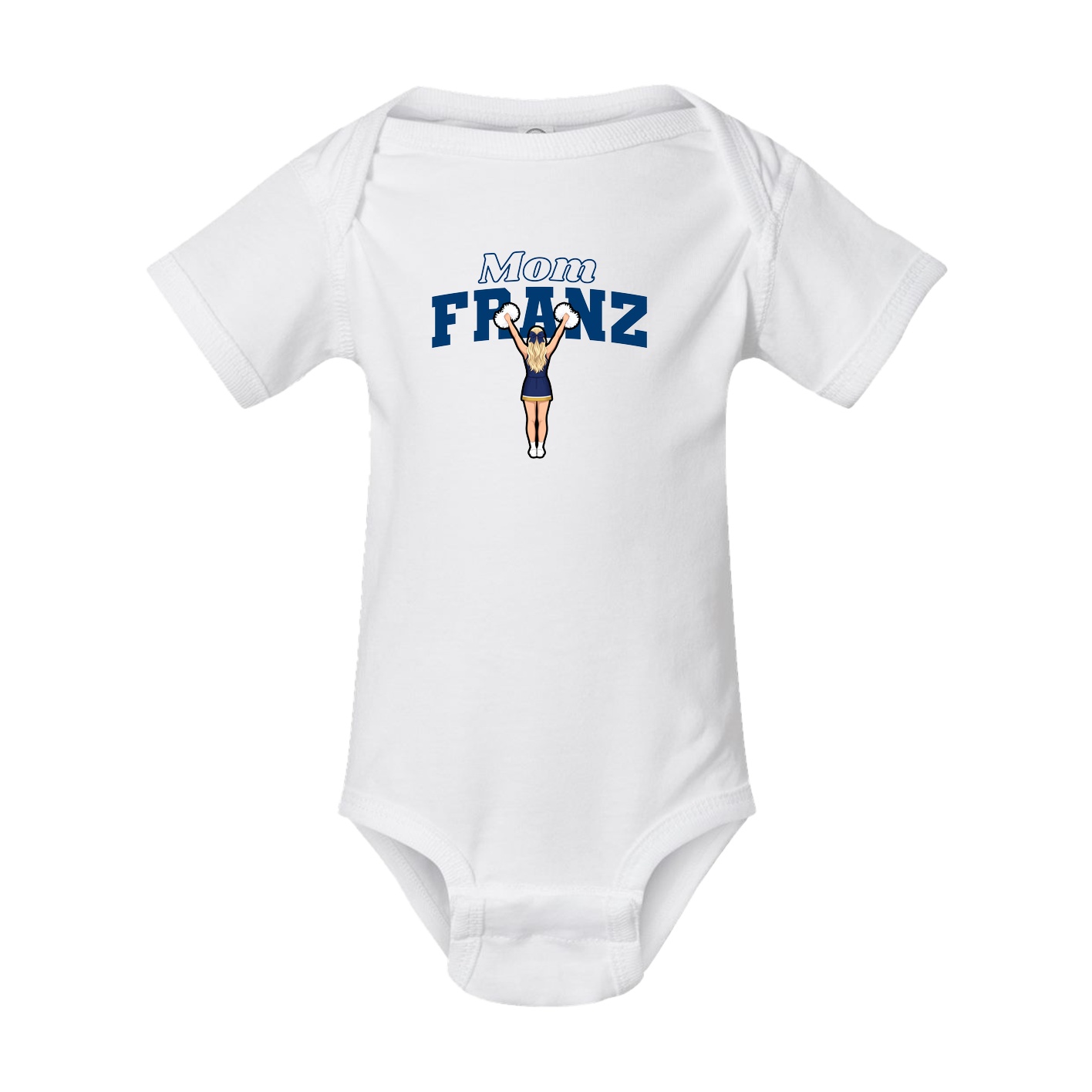 Baby Onesie — Mothers Day Block in White