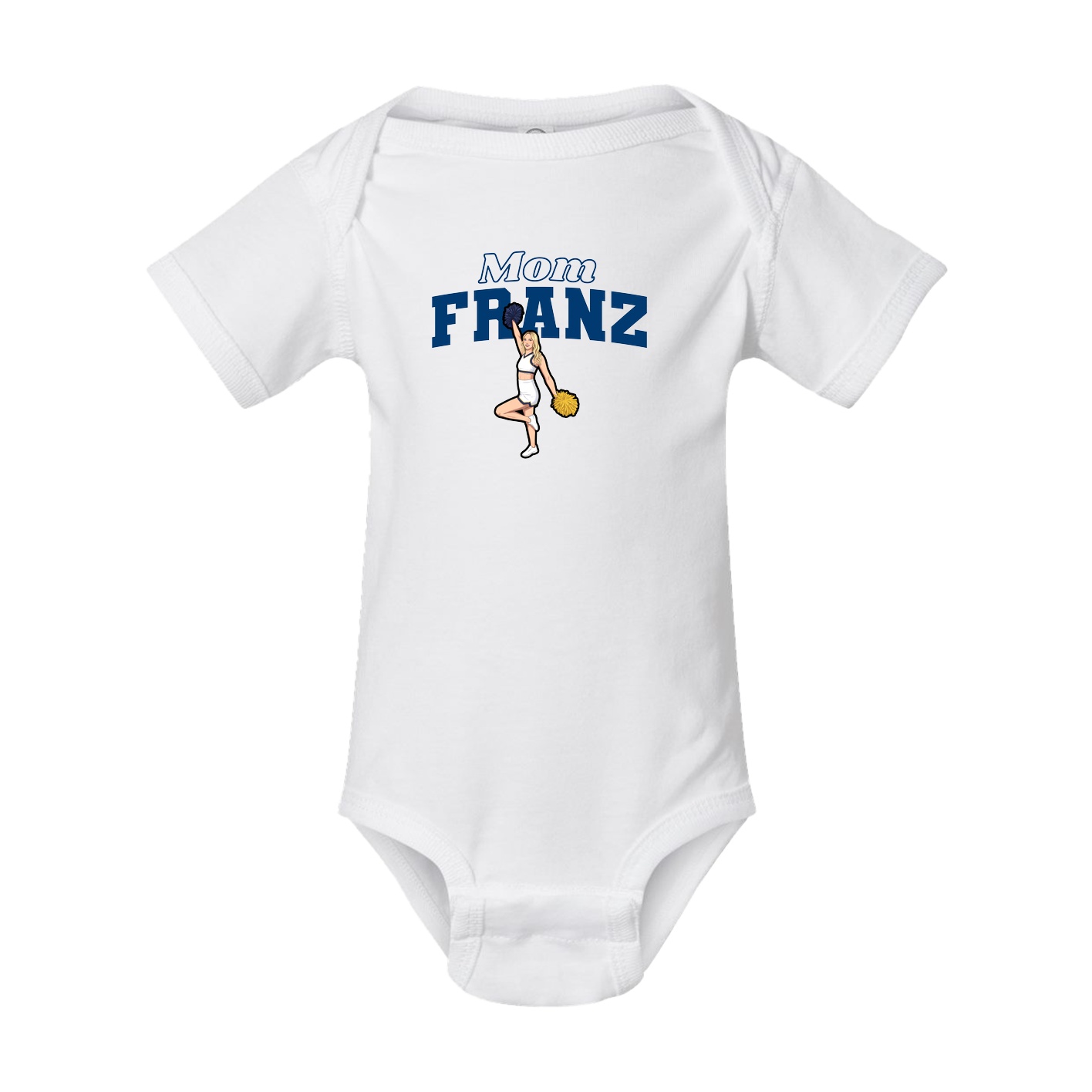 Baby Onesie — Mothers Day Block in White