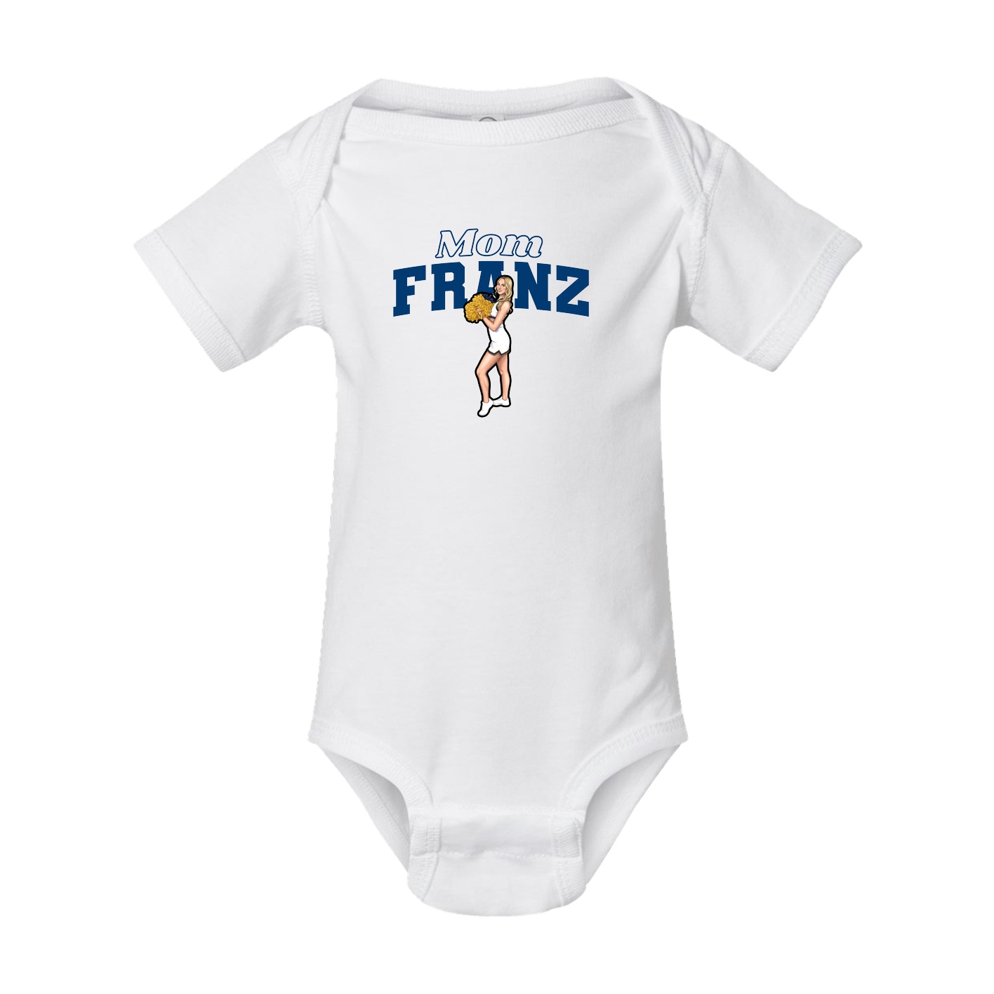 Baby Onesie — Mothers Day Block in White