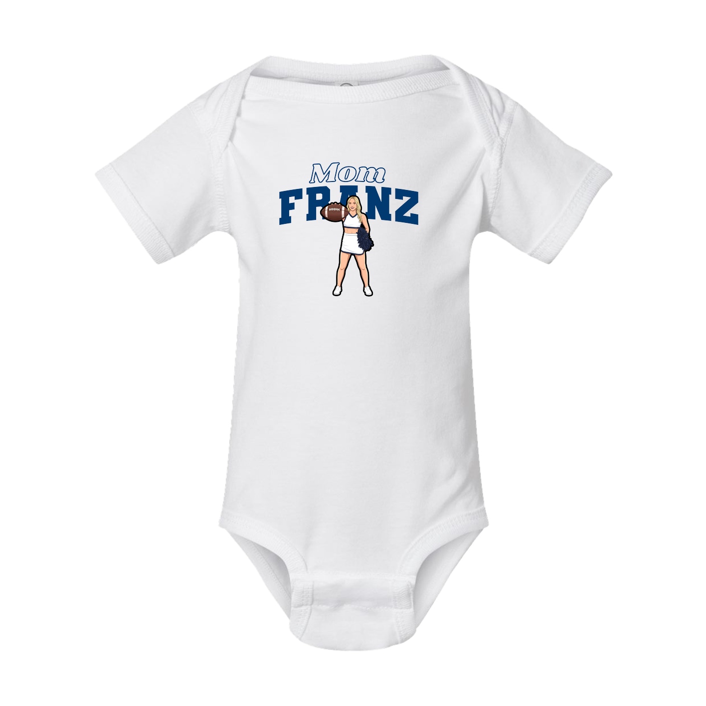 Baby Onesie — Mothers Day Block in White