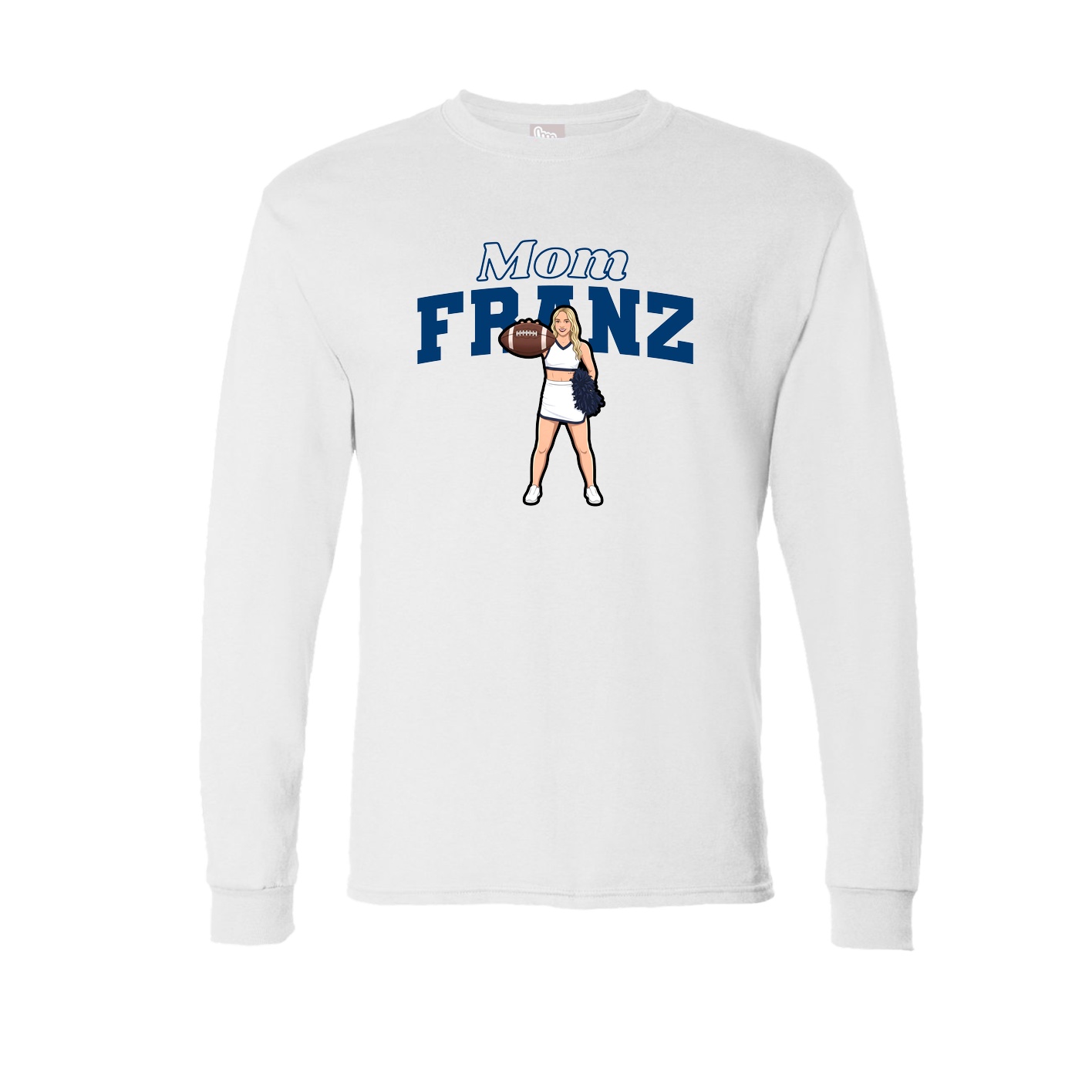 Long Sleeve Tee — Mothers Day Block in White