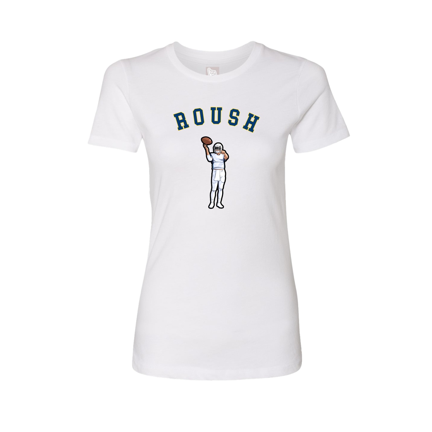 Fitted Women's Tee — Shirsey Arch in White