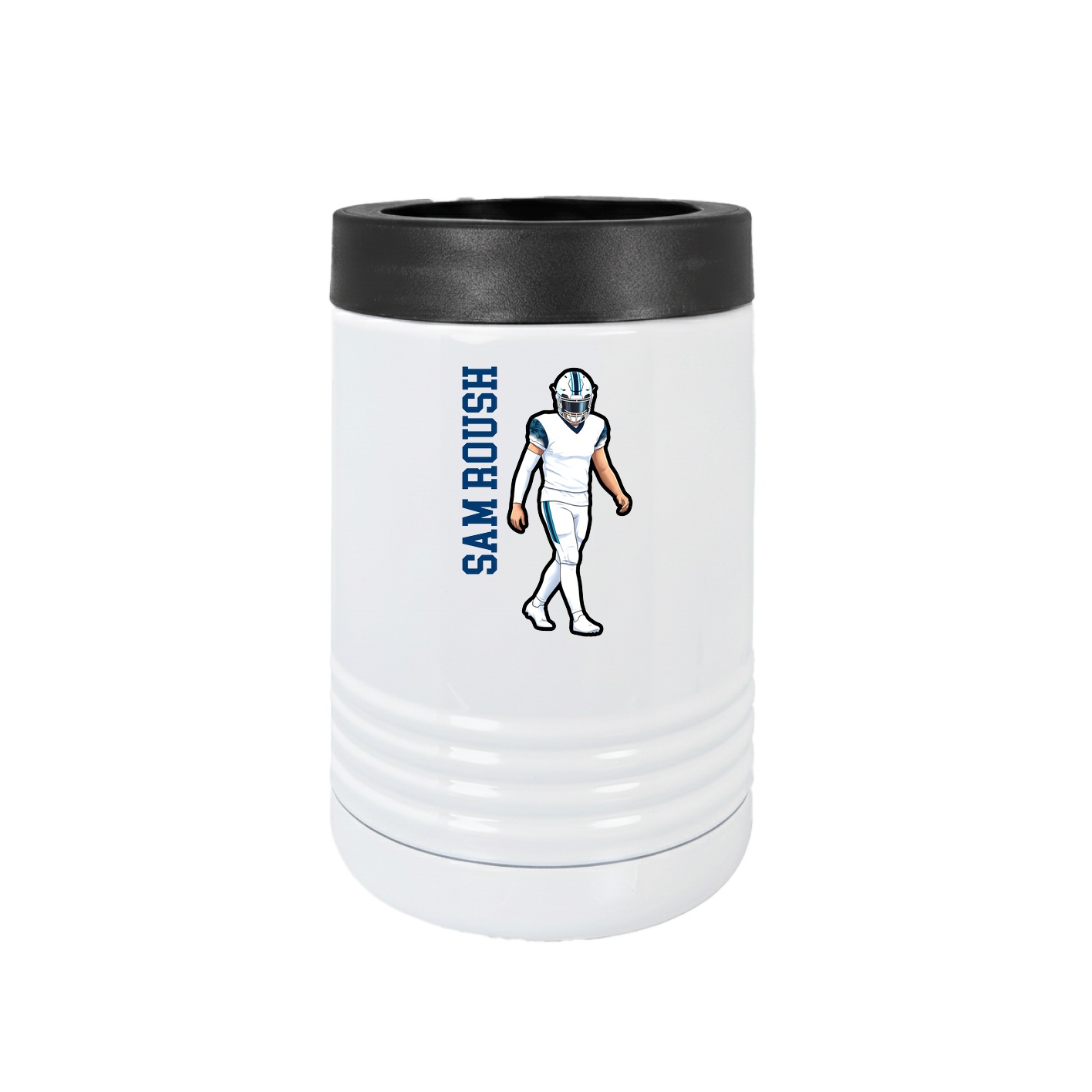 Beverage Holder — Name Vertical in White