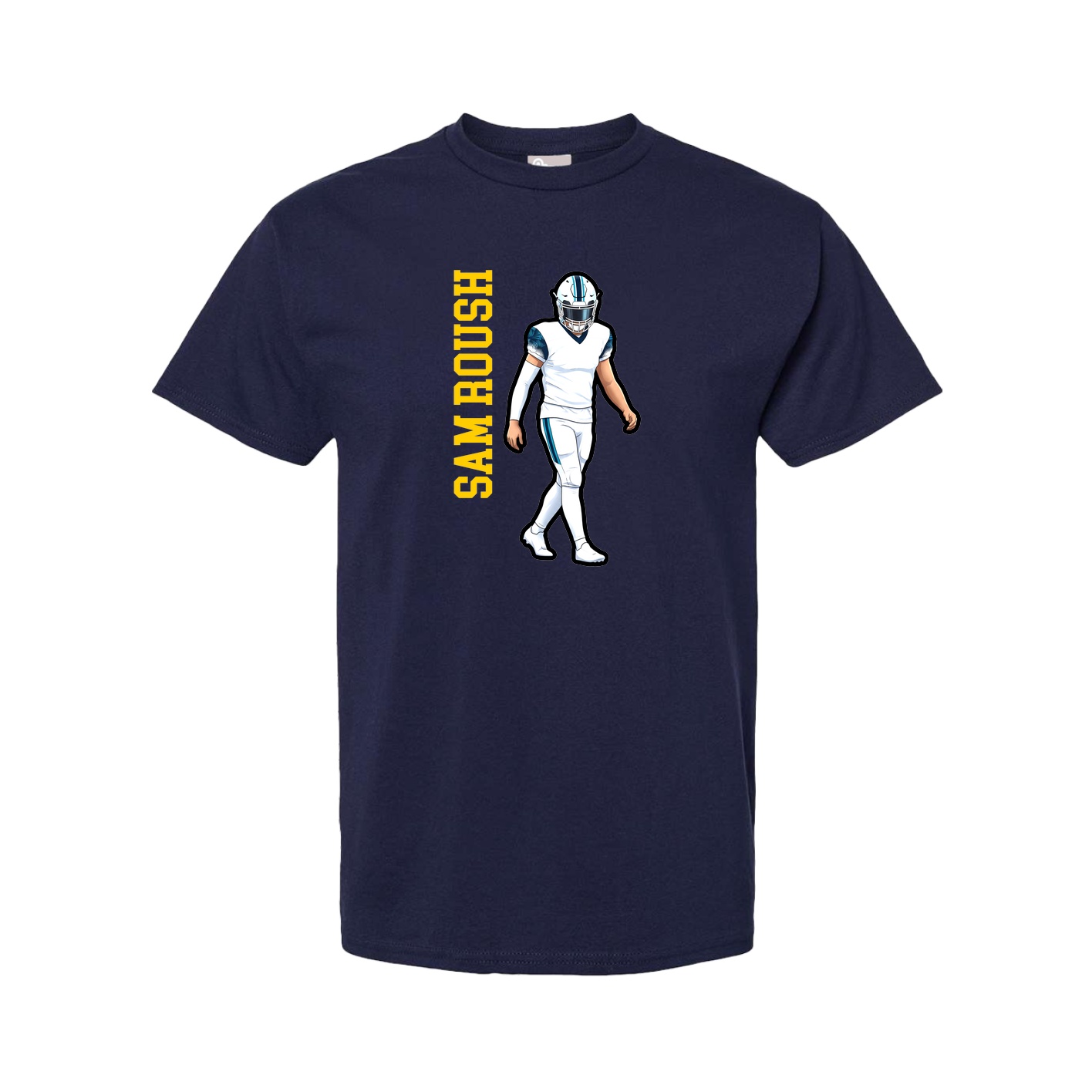 Youth Tee — Name Vertical in Navy