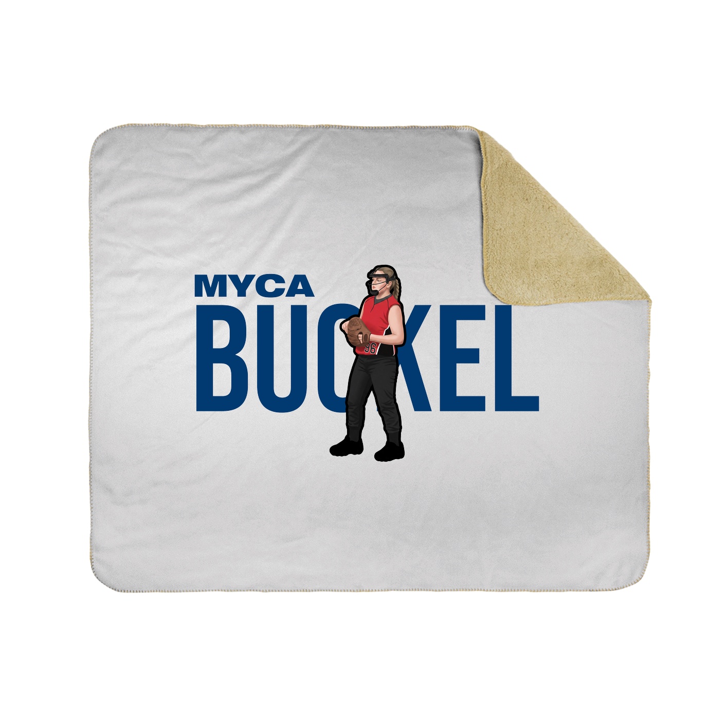 Throw Blanket — Player Name in White