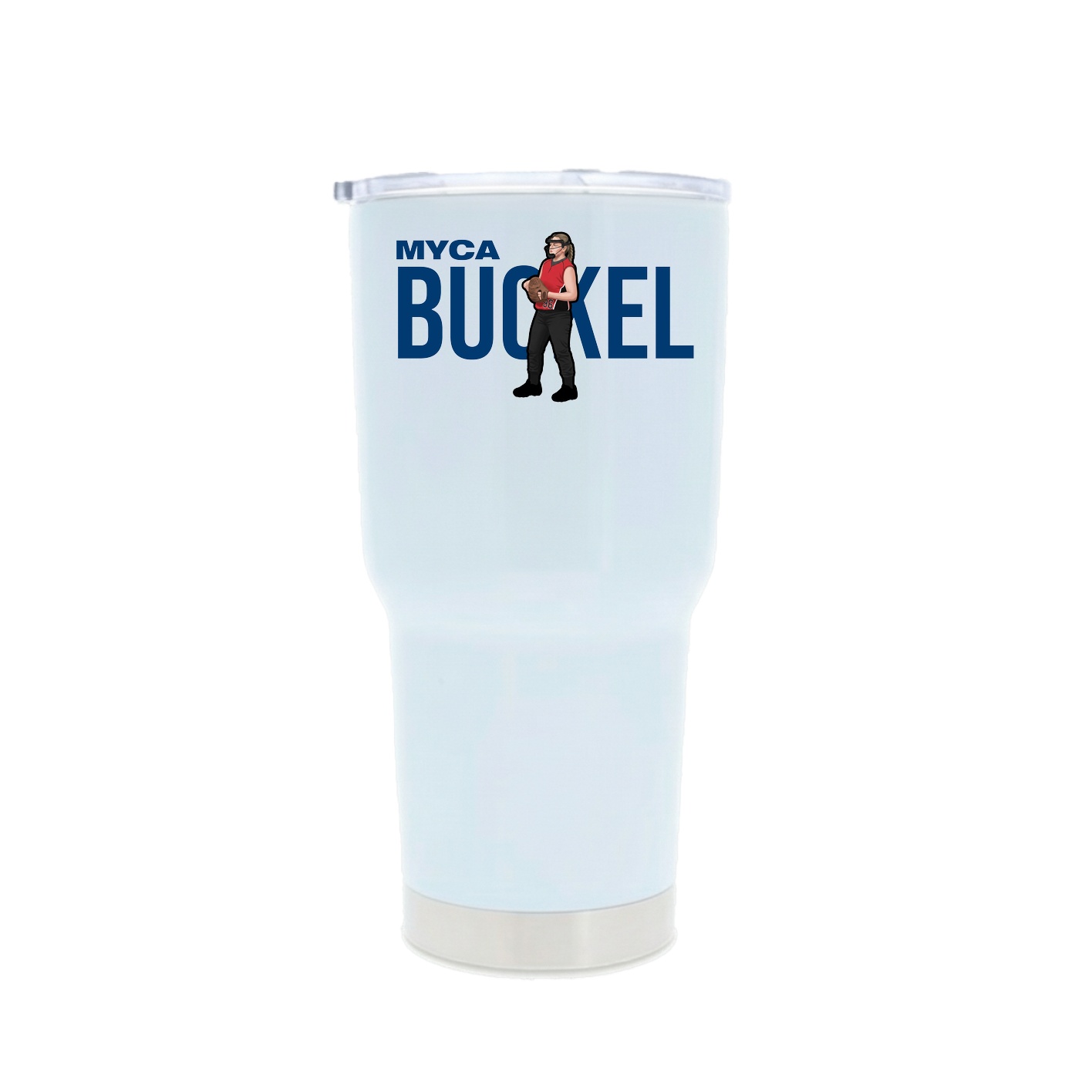 30oz Stainless Steel Tumbler — Player Name in White