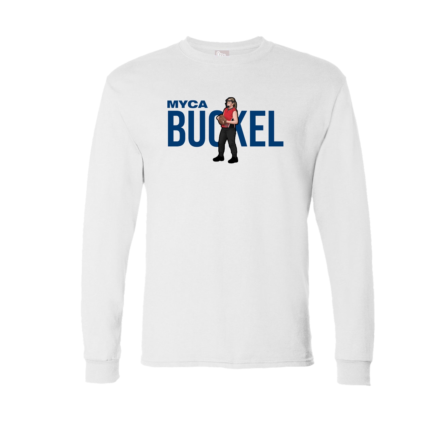 Long Sleeve Tee — Player Name in White