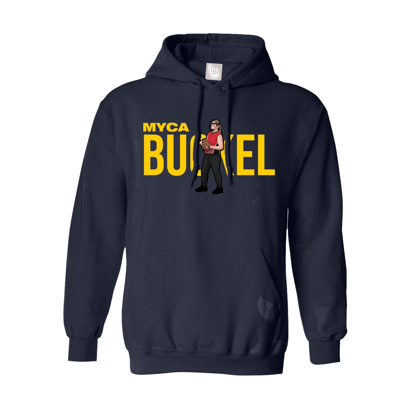 Hoodie — Player Name in Navy