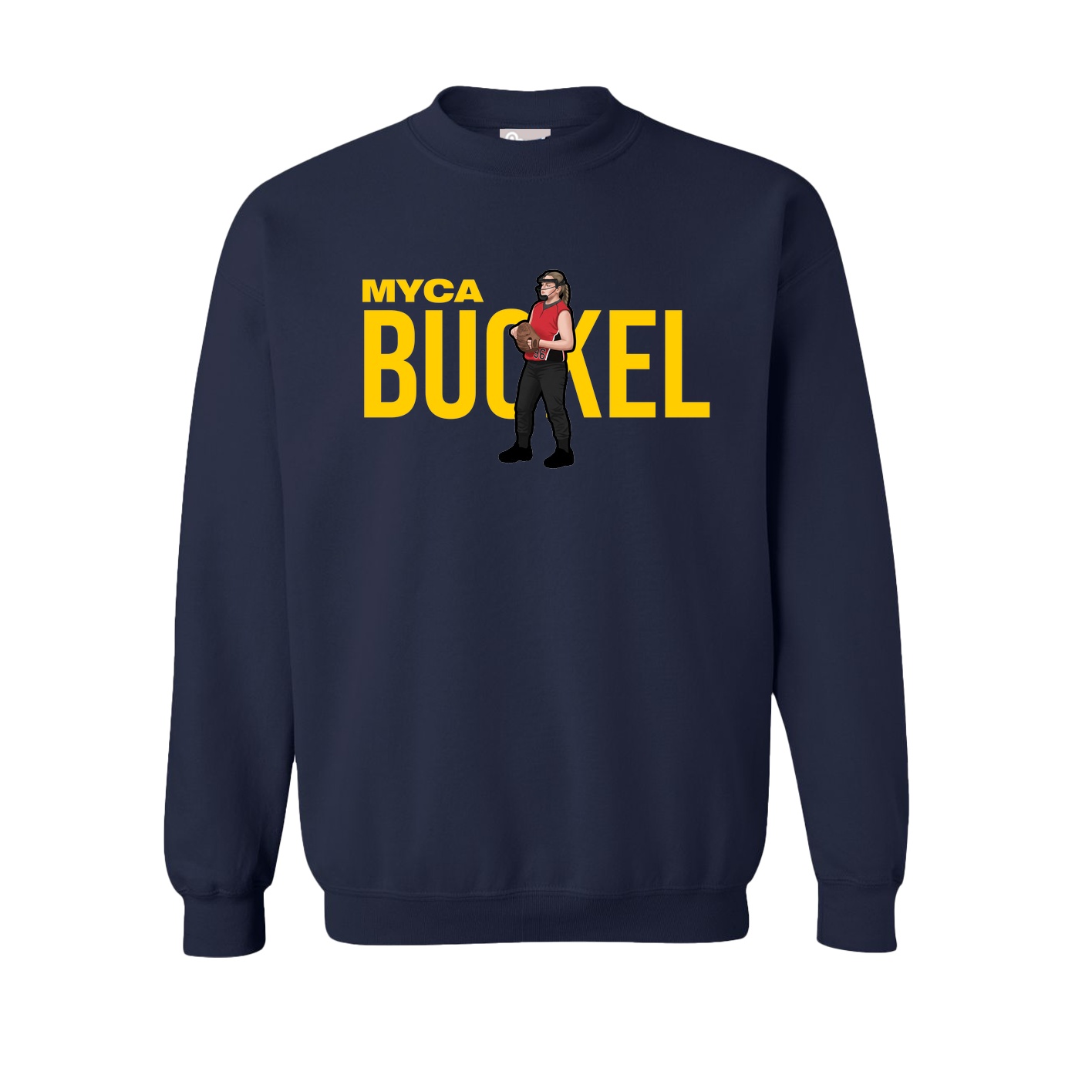 Fleece Crew — Player Name in Navy