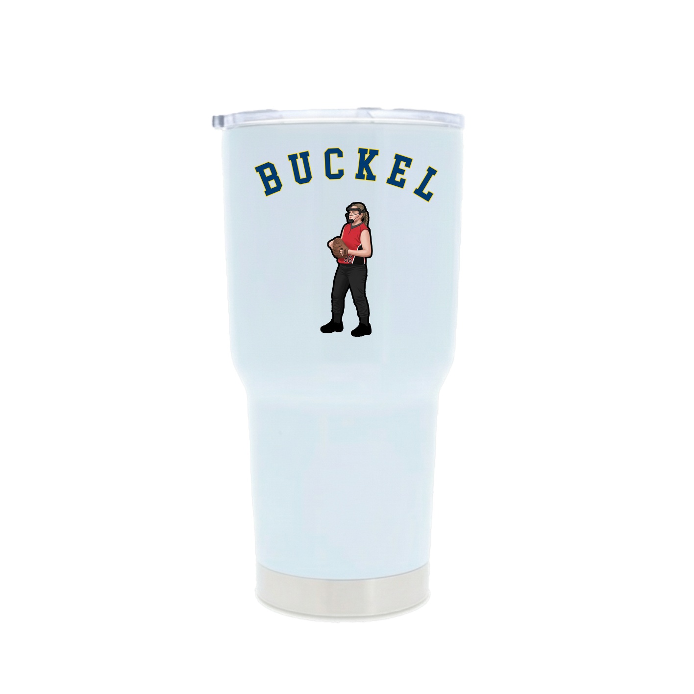 30oz Stainless Steel Tumbler — Shirsey Arch in White
