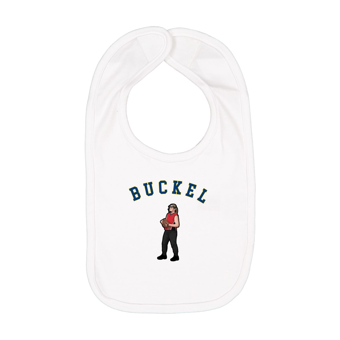 Infant Bib — Shirsey Arch in White