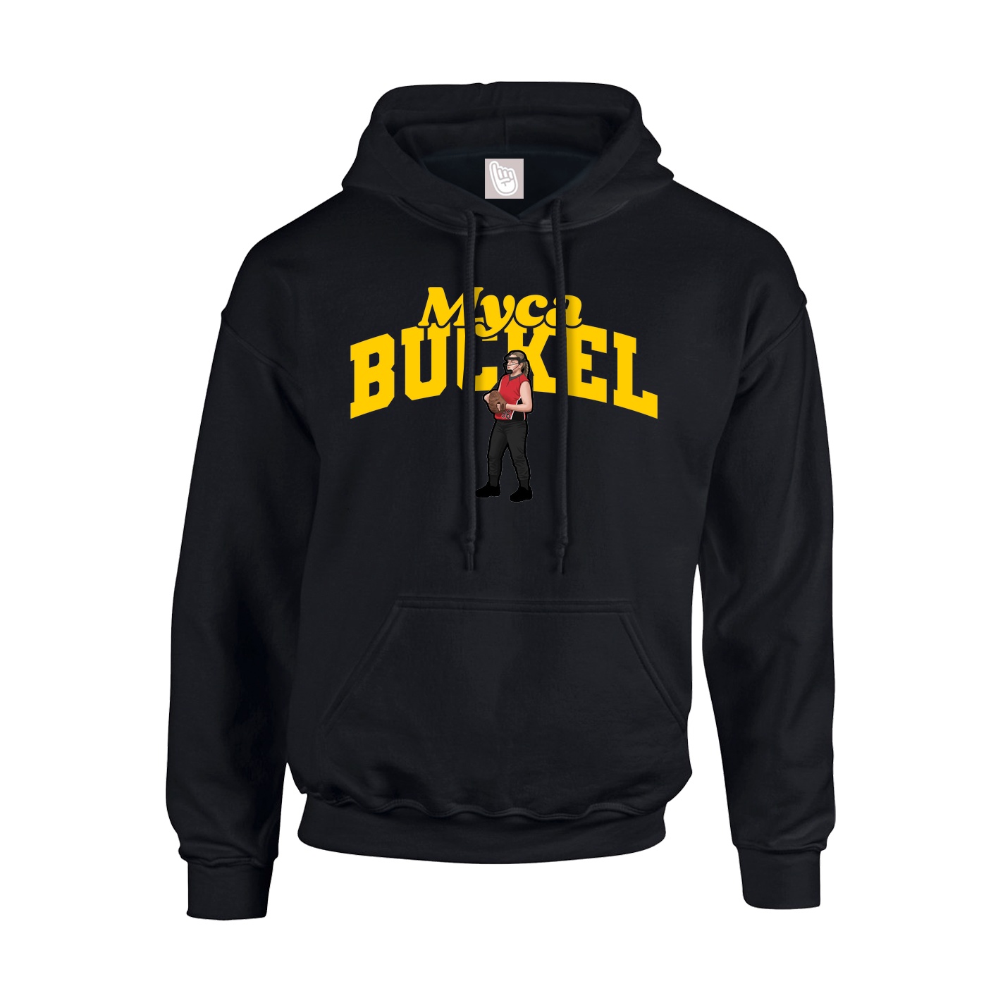 Youth Hoodie — Signature Arch in Black