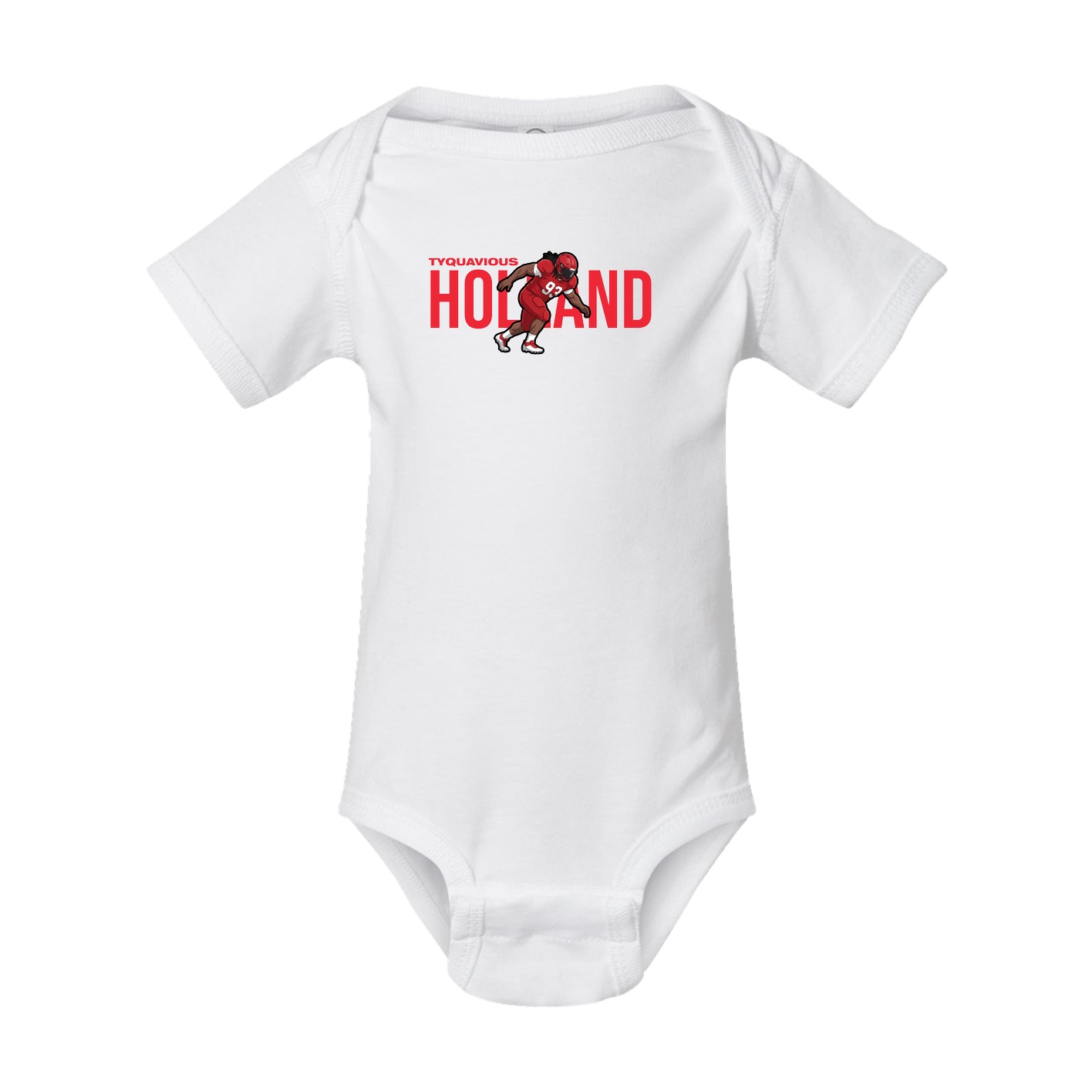 Baby Onesie — Player Name in White