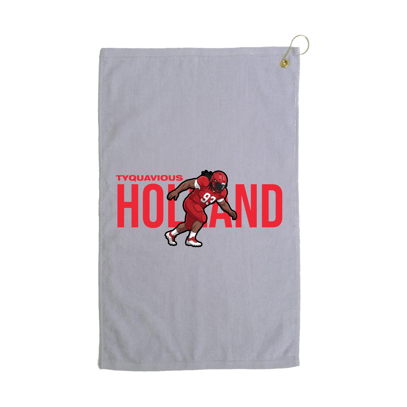 Golf Towel — Player Name in Grey