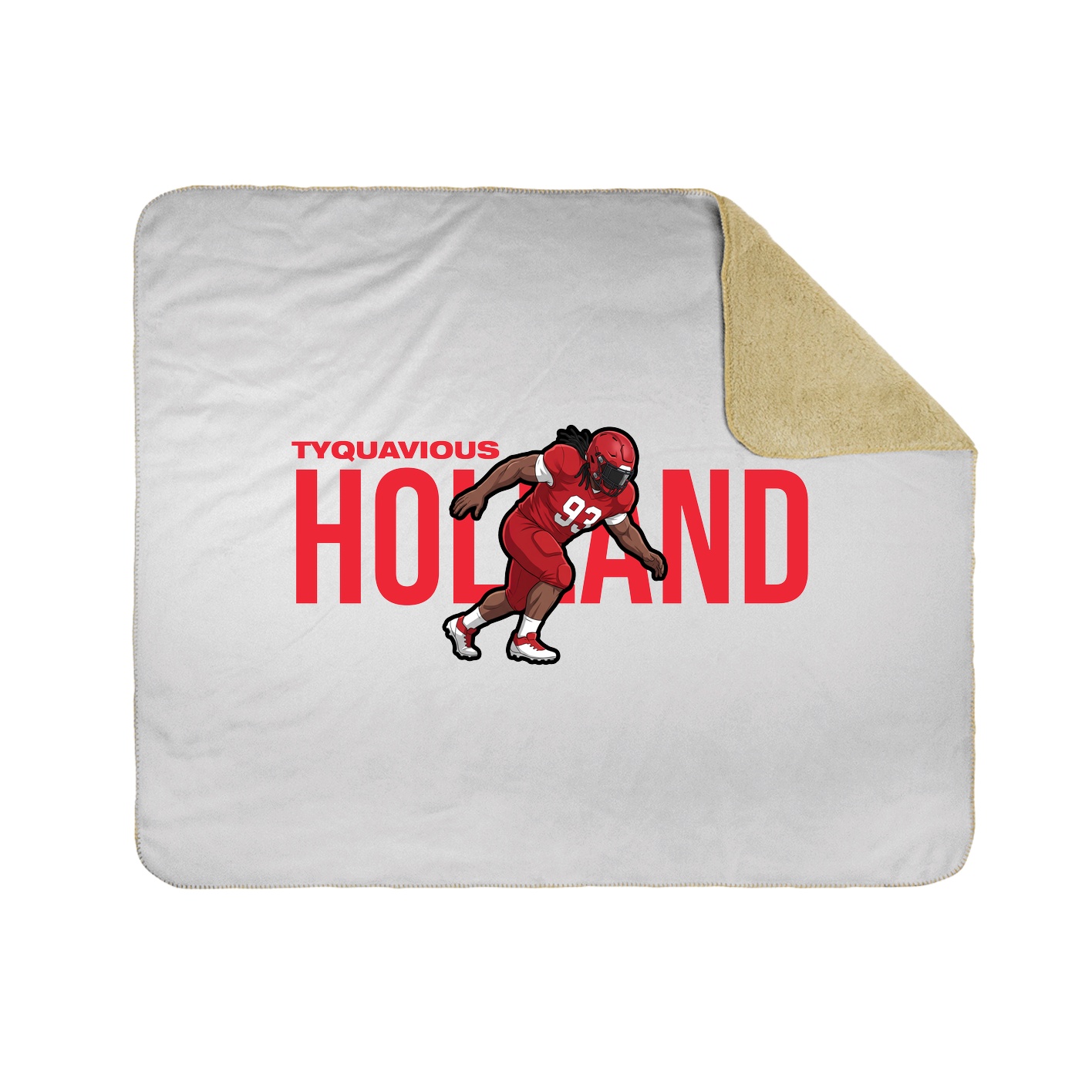 Throw Blanket — Player Name in White