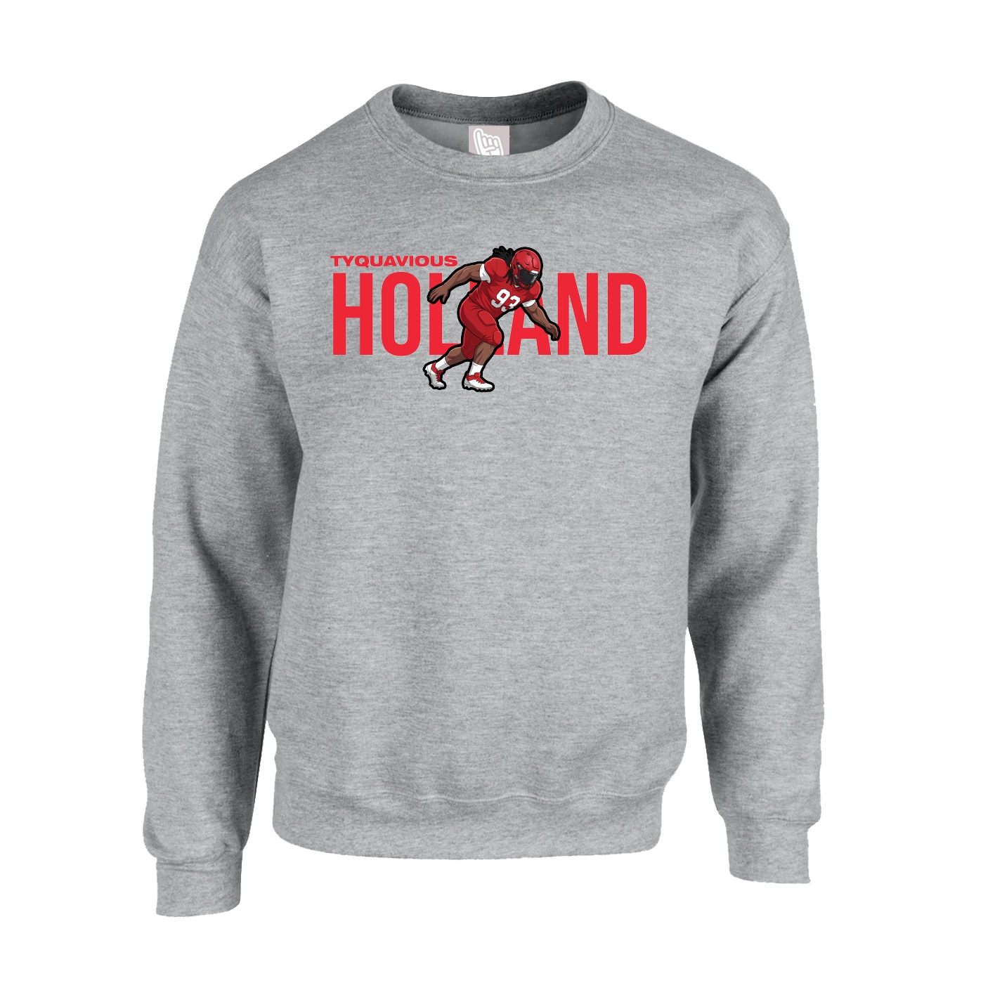 Fleece Crew — Player Name in Grey