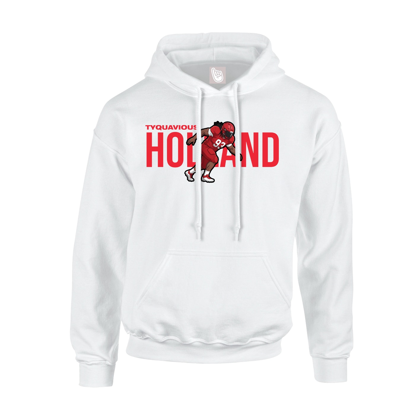 Youth Hoodie — Player Name in White