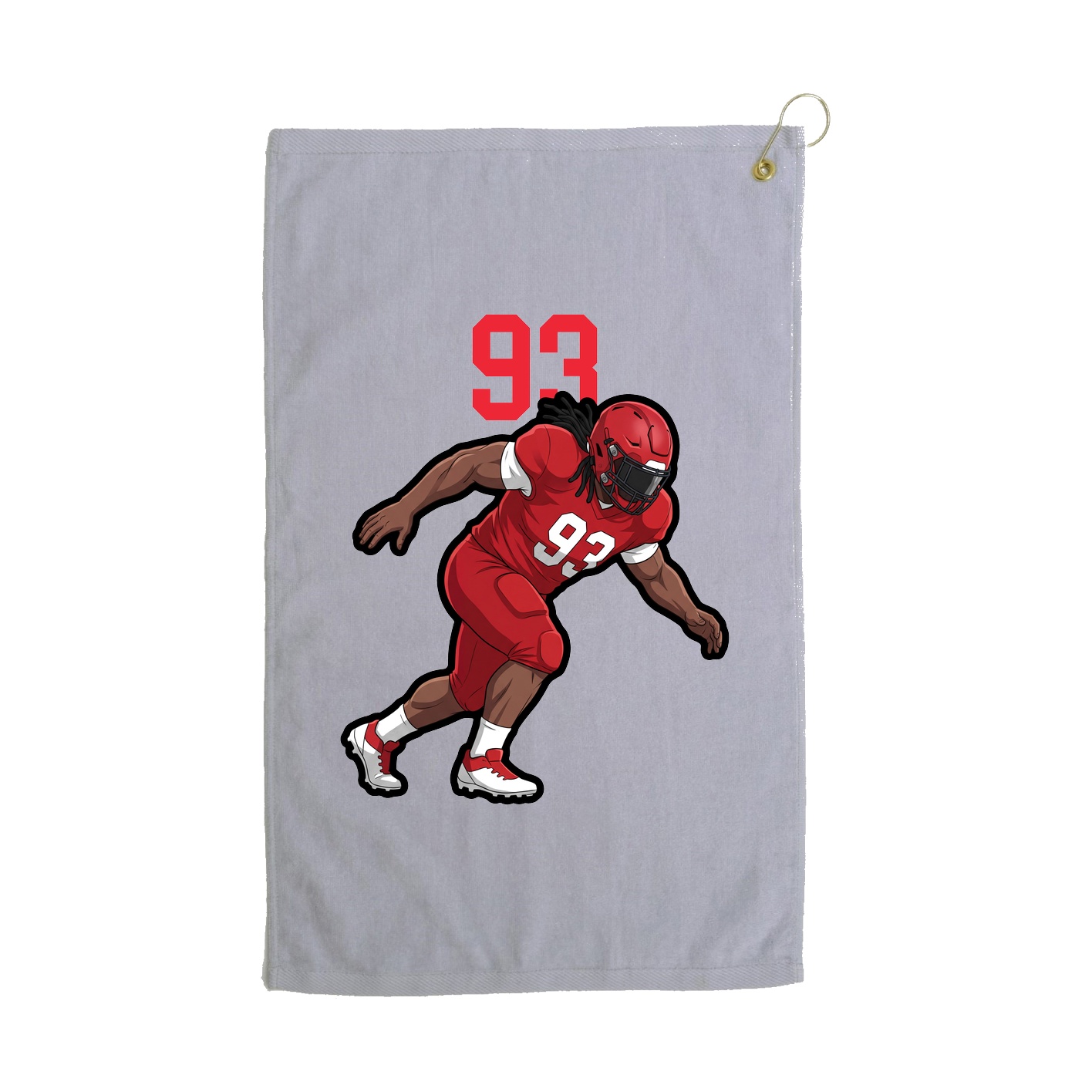 Golf Towel — Number Top in Grey