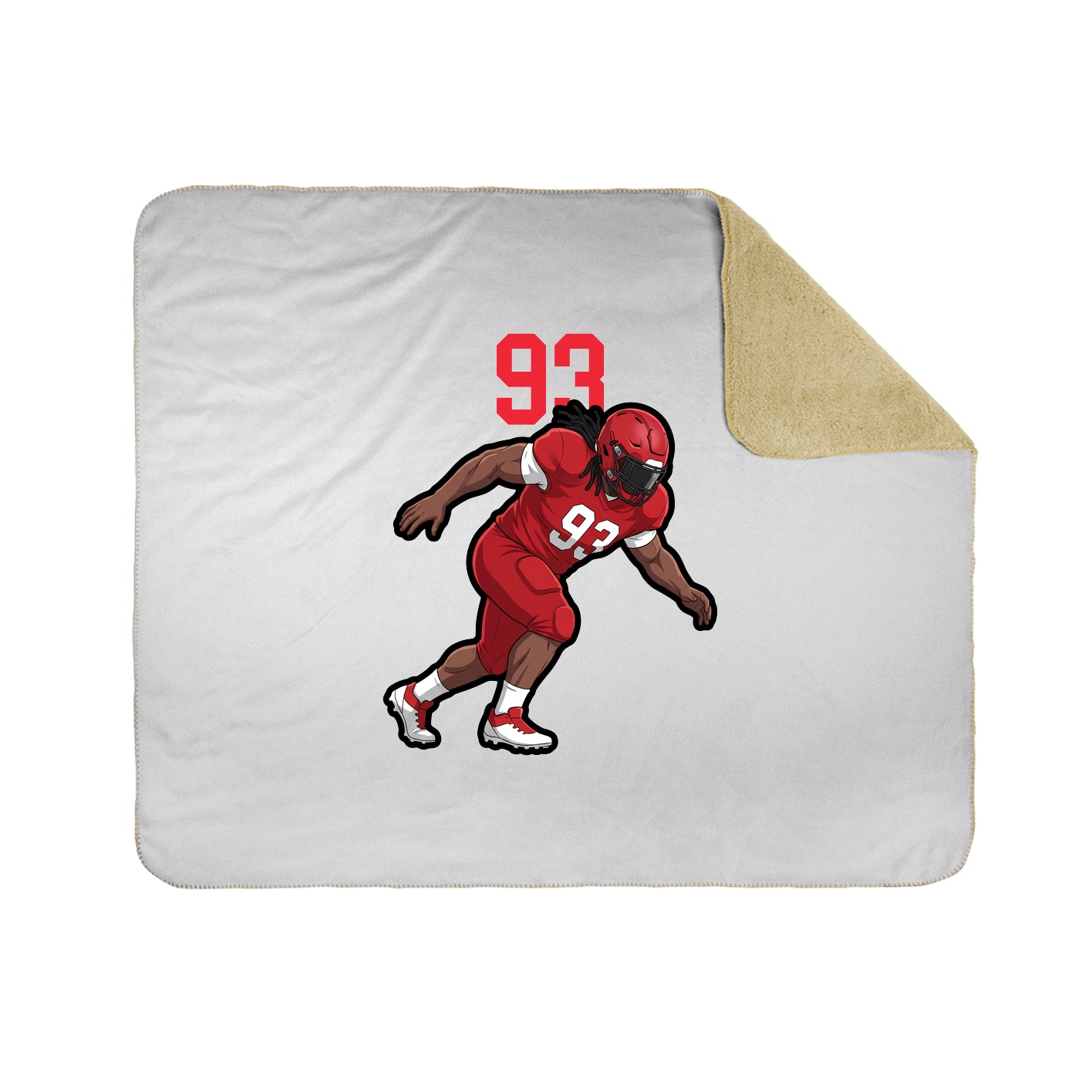 Throw Blanket — Number Top in White