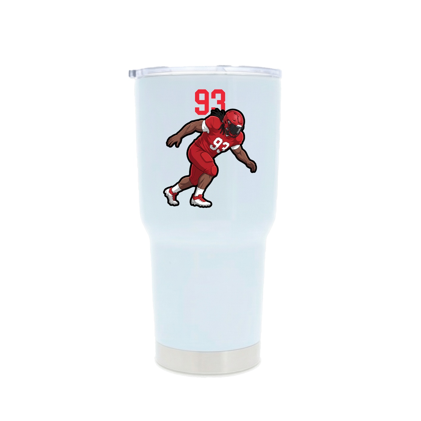 30oz Stainless Steel Tumbler — Number Top in White