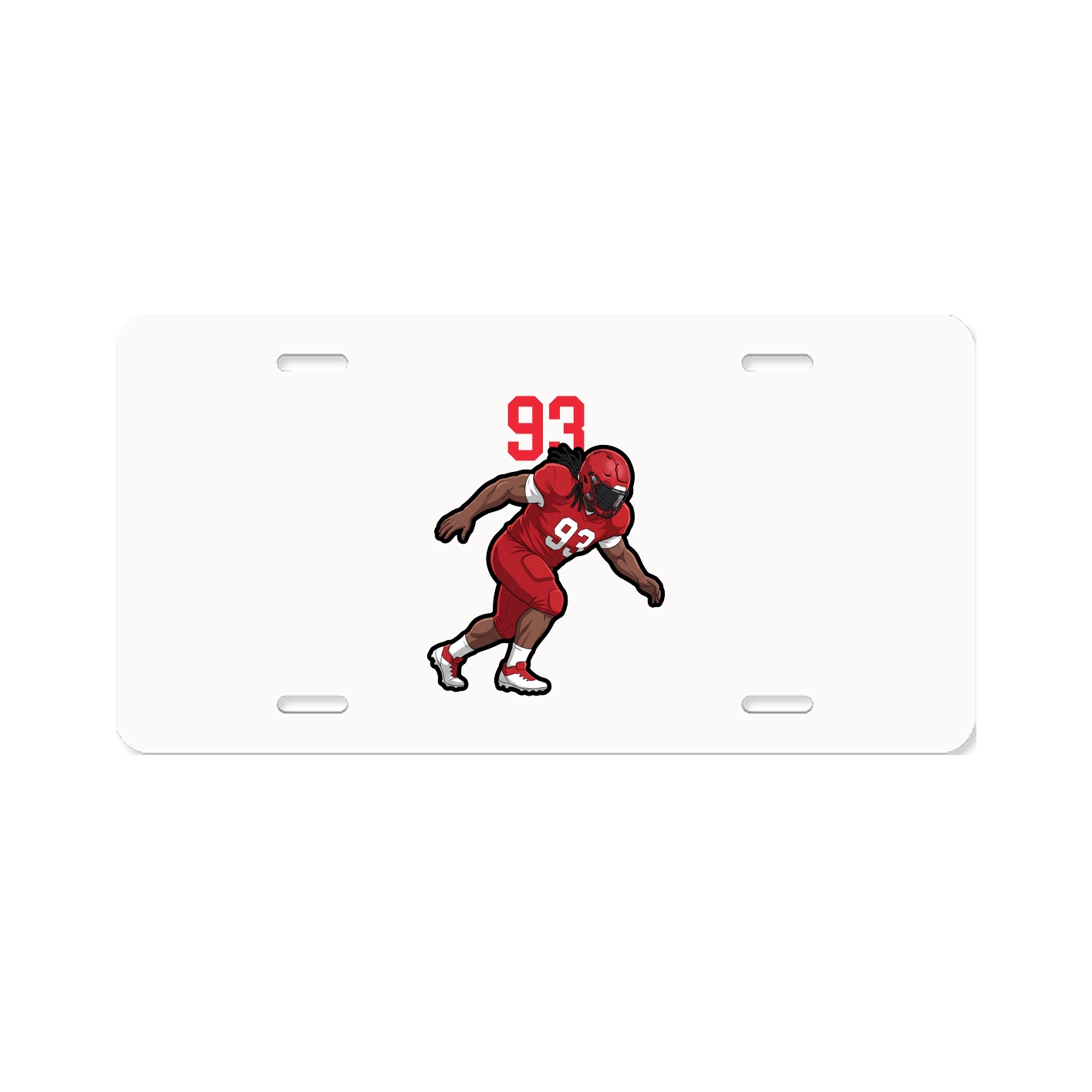 License Plate — Number Top in Classic