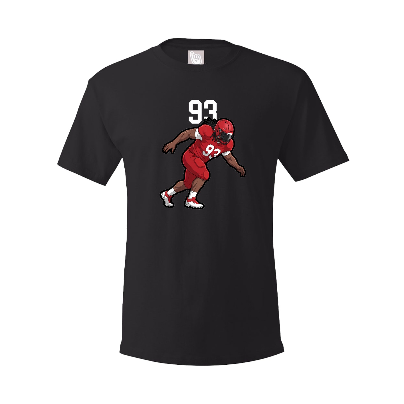 Youth Tee — Number Top in Black