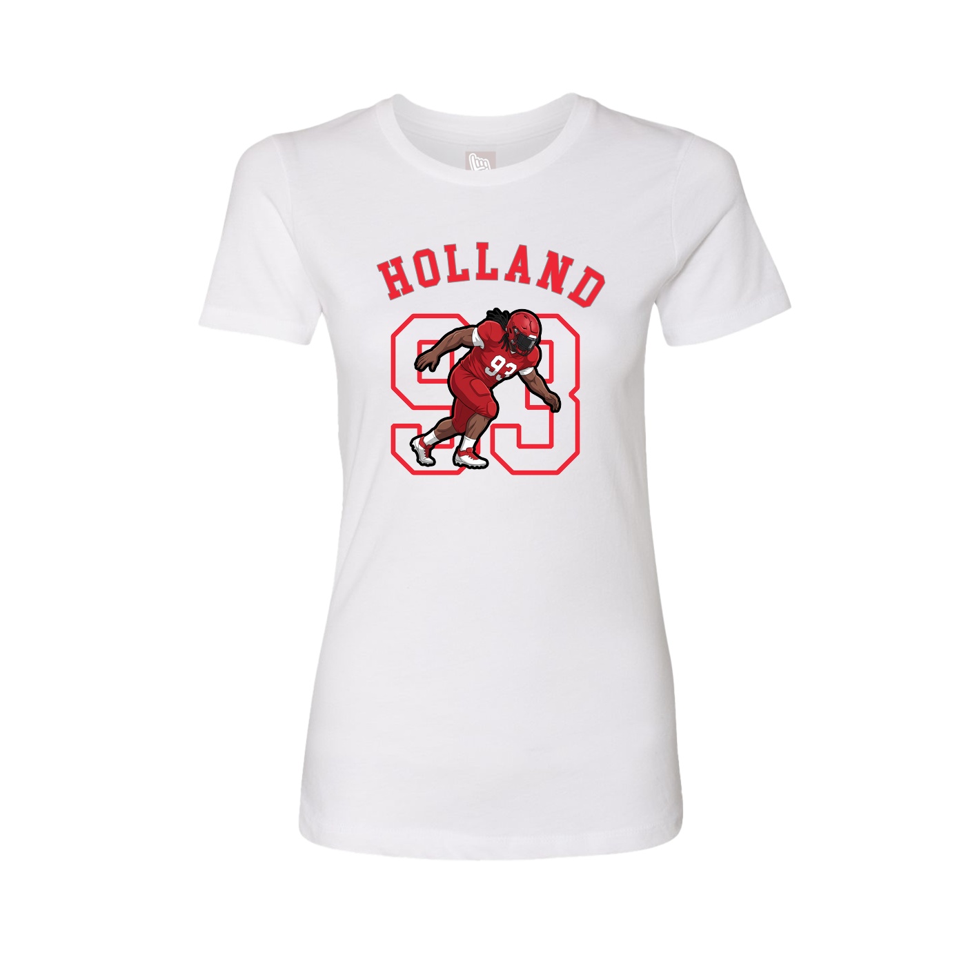 Fitted Women's Tee — Shirsey Arch in White