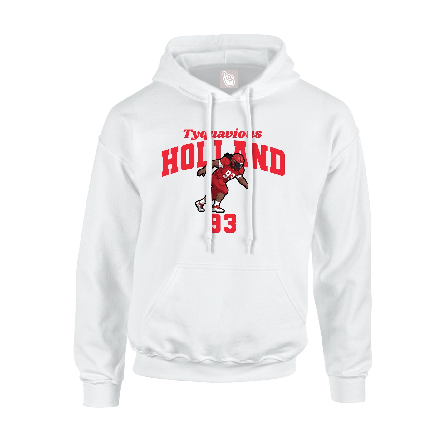 Youth Hoodie — Signature Arch in White