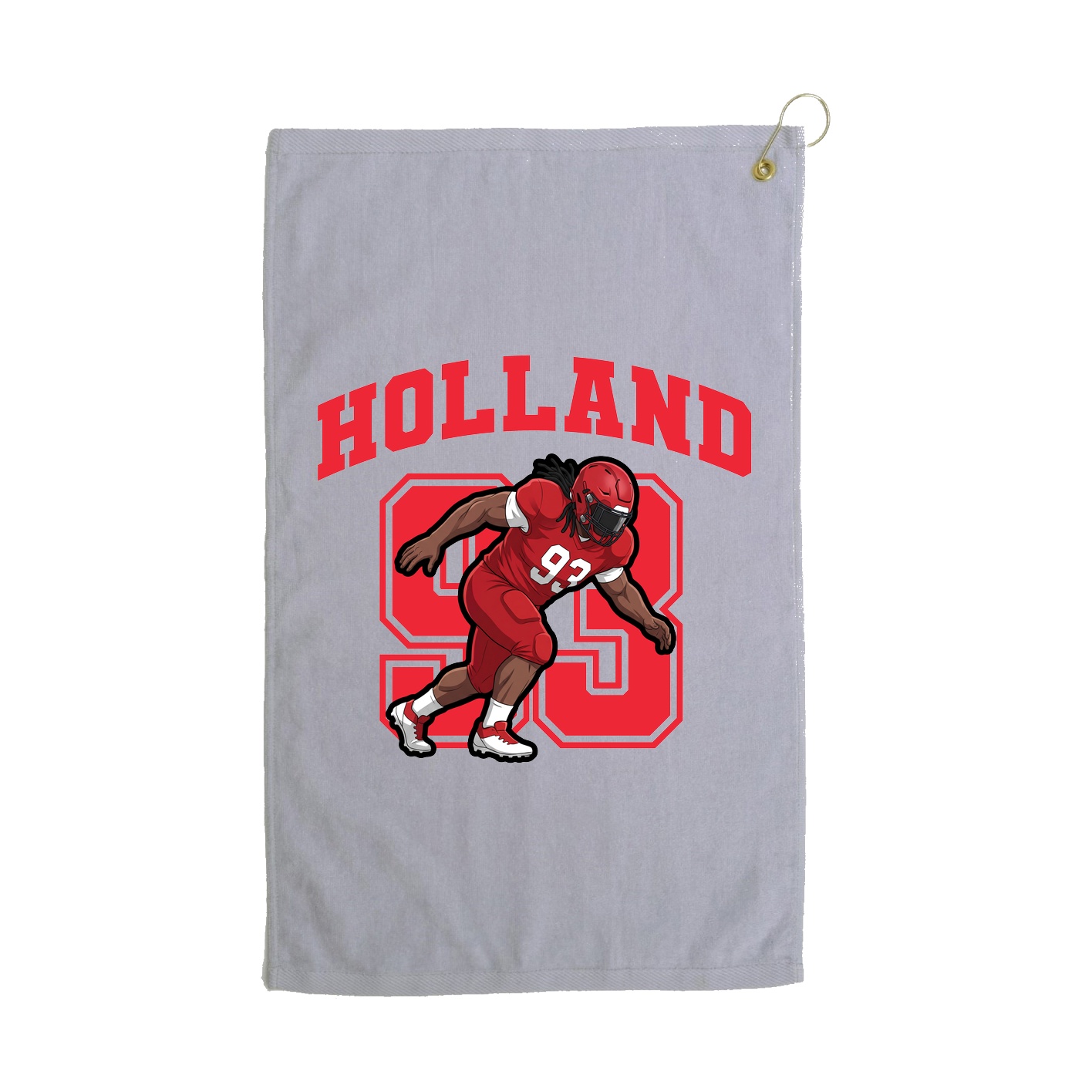 Golf Towel — Number in Grey