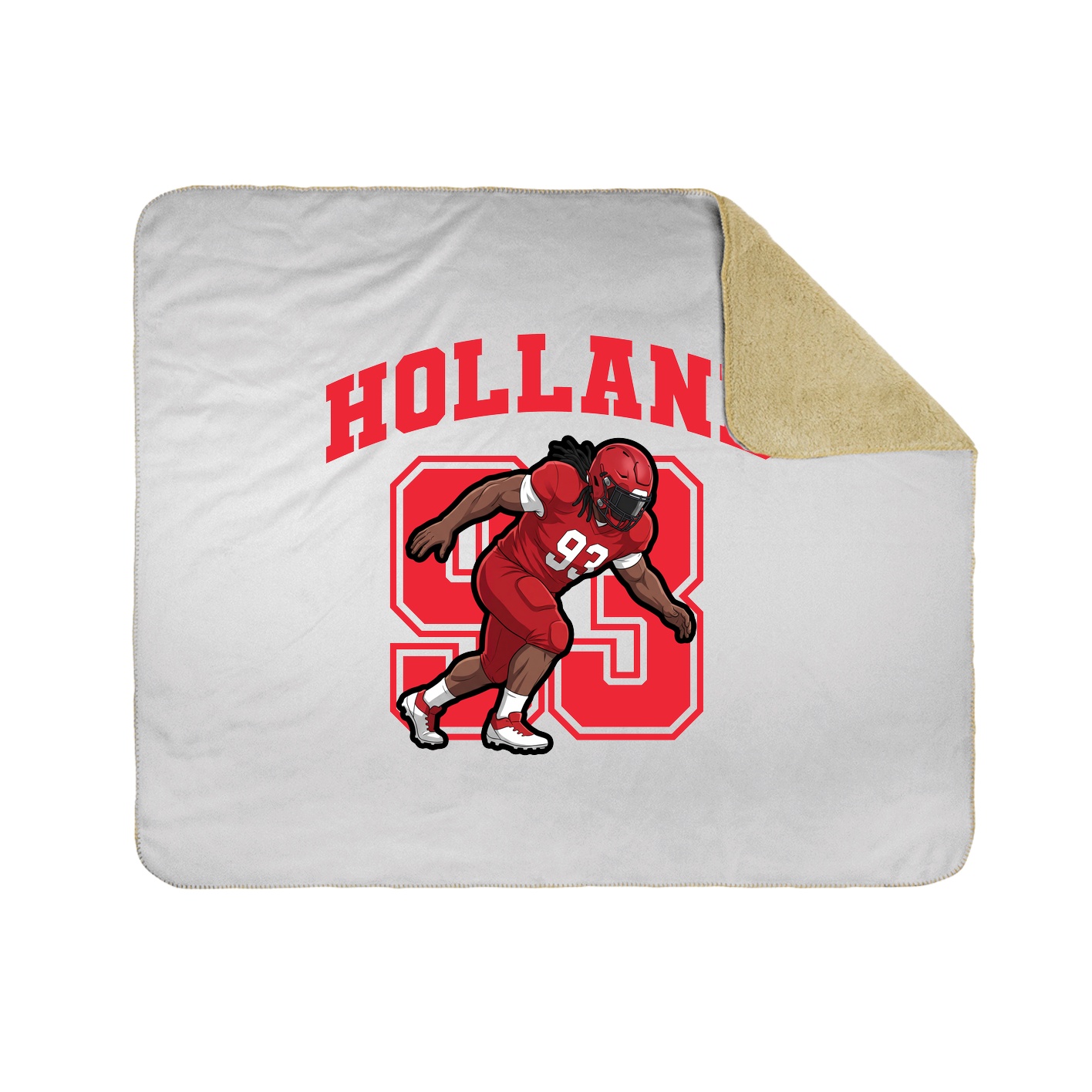 Throw Blanket — Number in White
