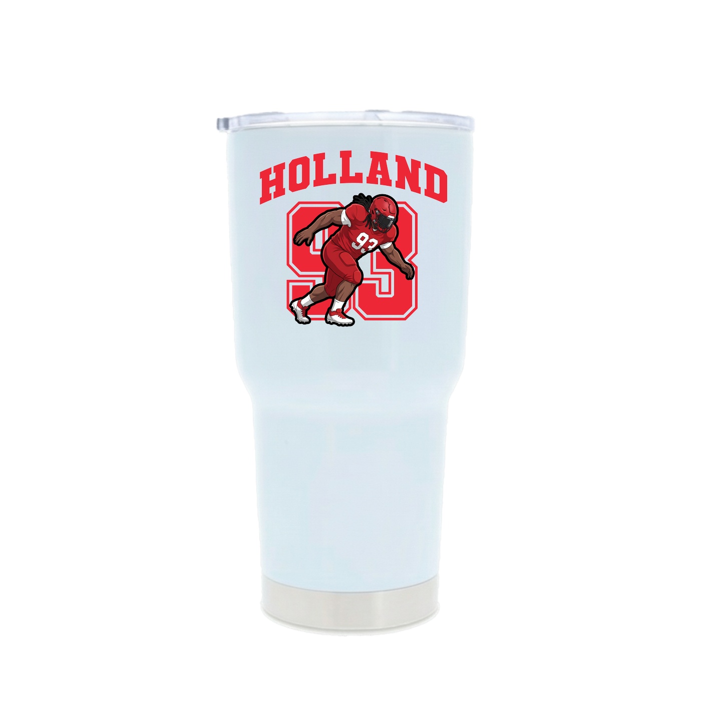 30oz Stainless Steel Tumbler — Number in White