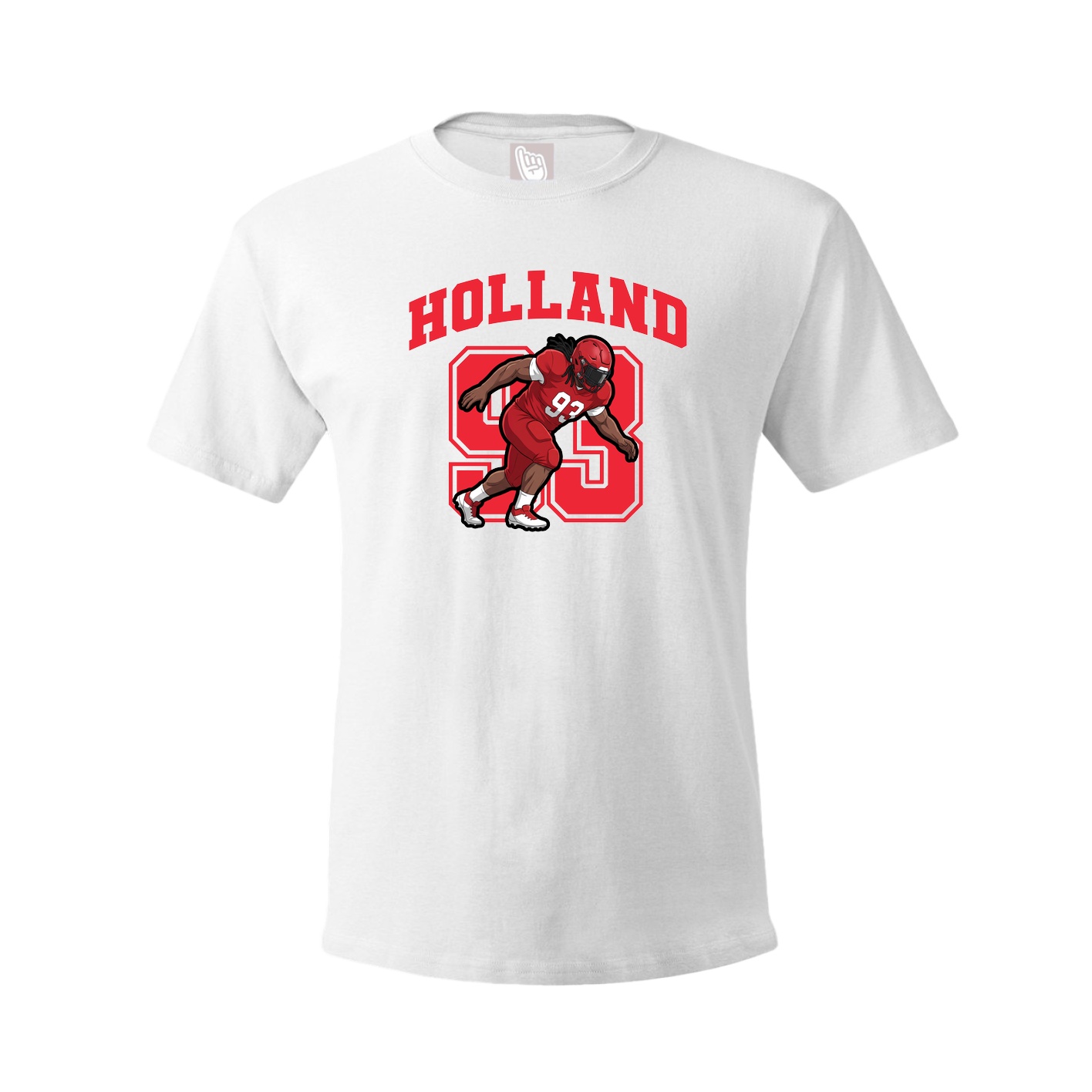 Youth Tee — Number in White