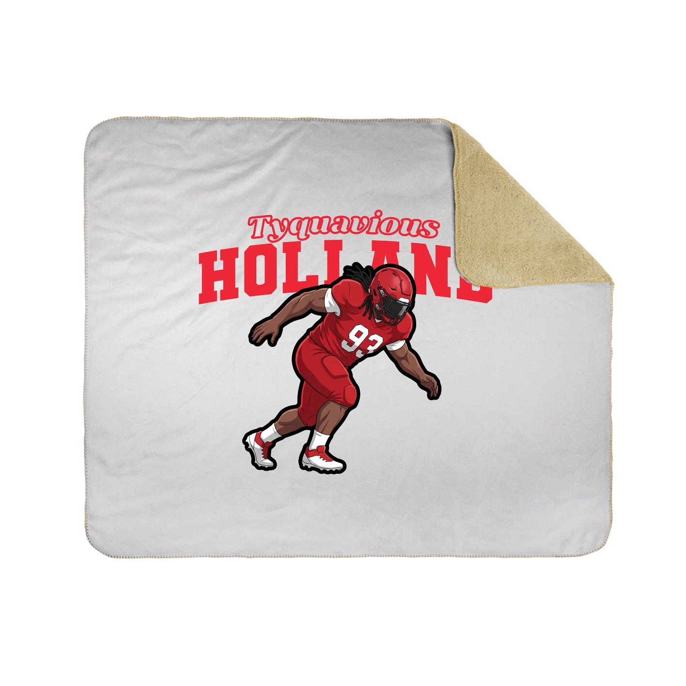 Throw Blanket — Name Arch in White