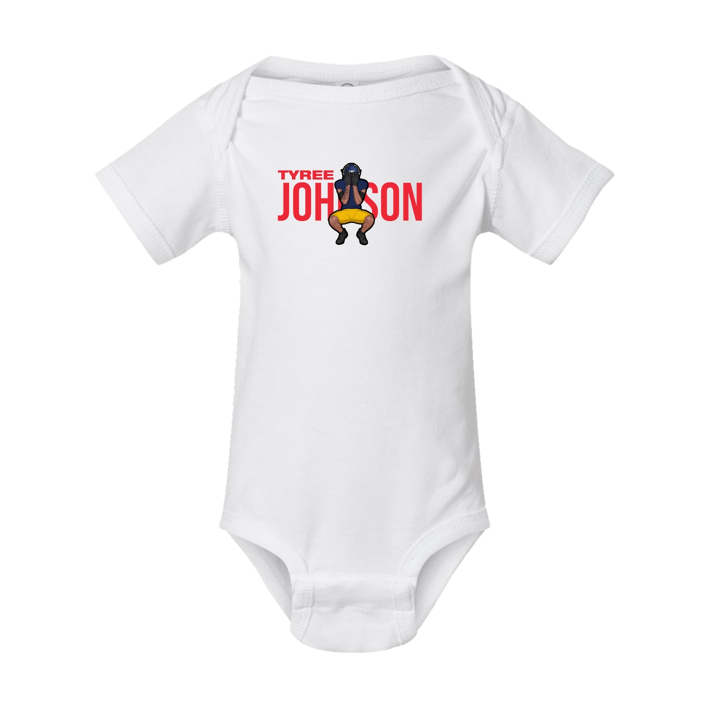 Baby Onesie — Player Name in White