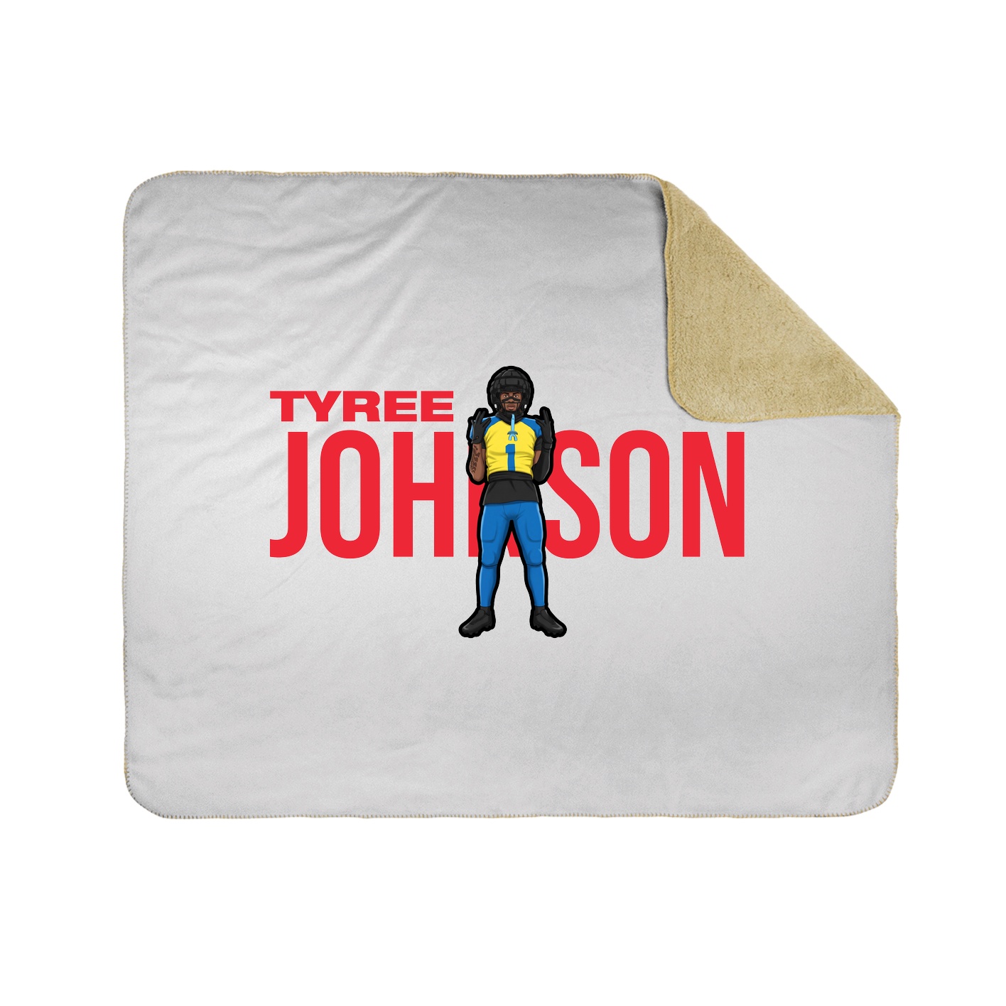 Throw Blanket — Player Name in White