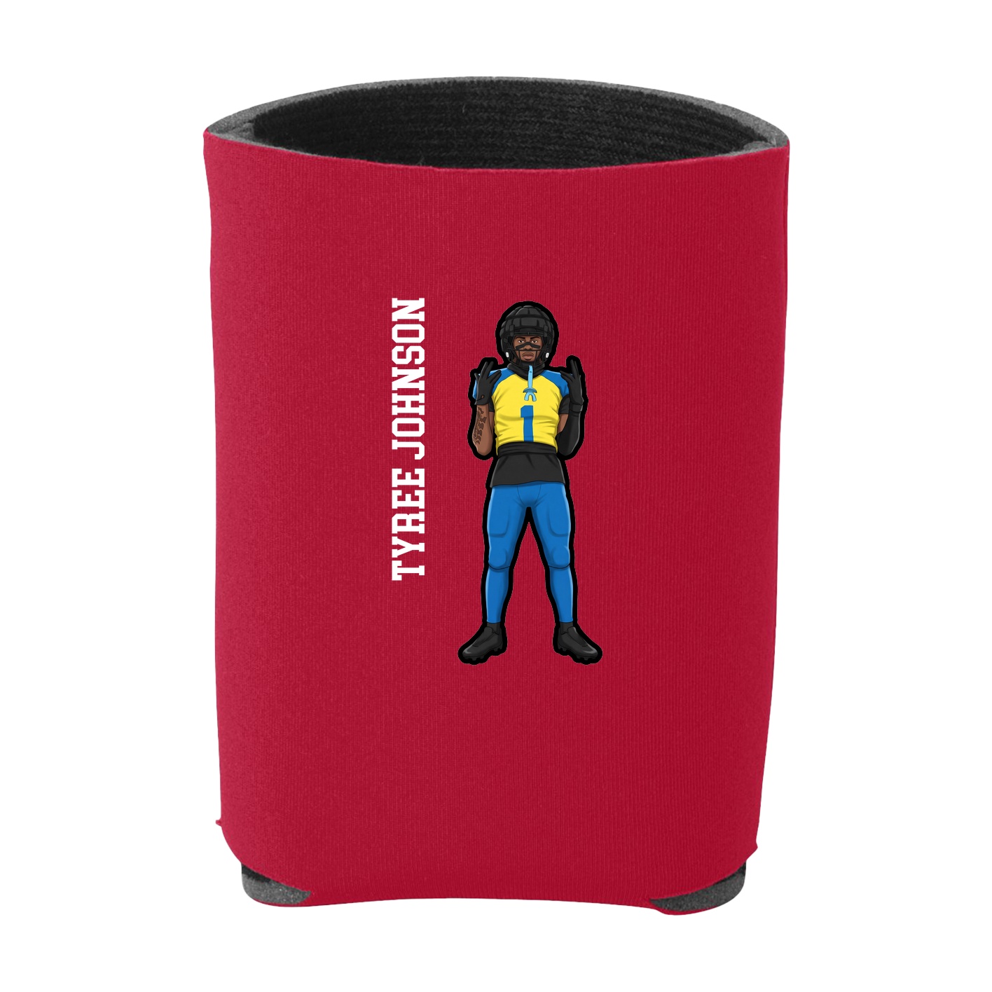 Can Holder — Name Vertical in Red