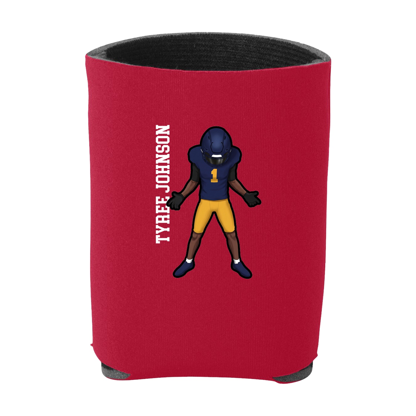 Can Holder — Name Vertical in Red