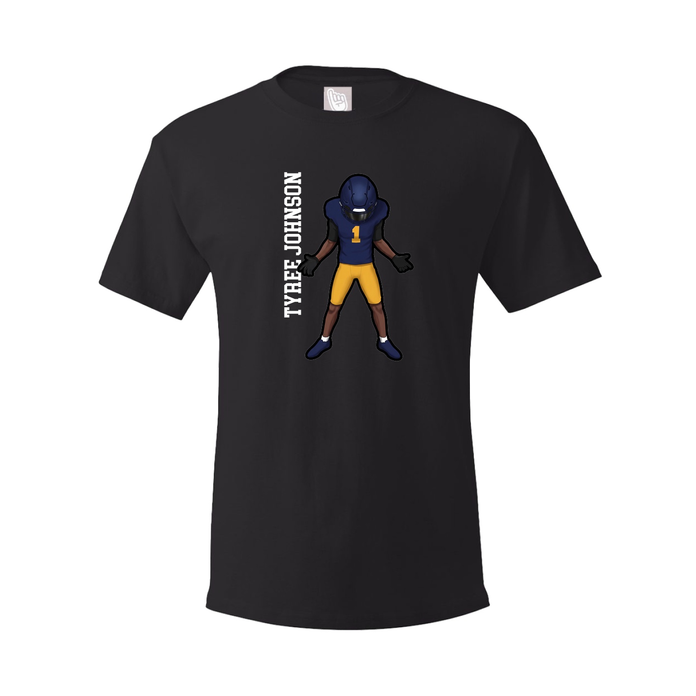 Tee — Name Vertical in Black