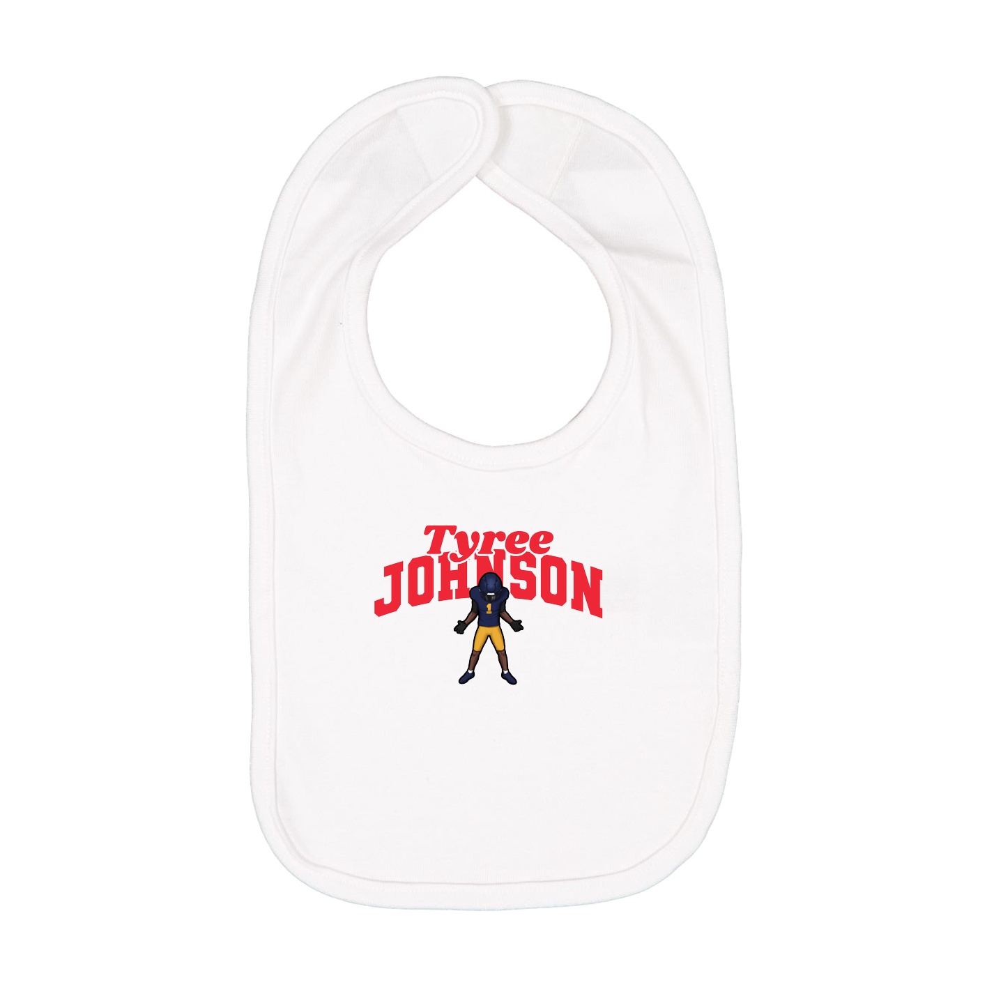 Infant Bib — Signature Arch in White