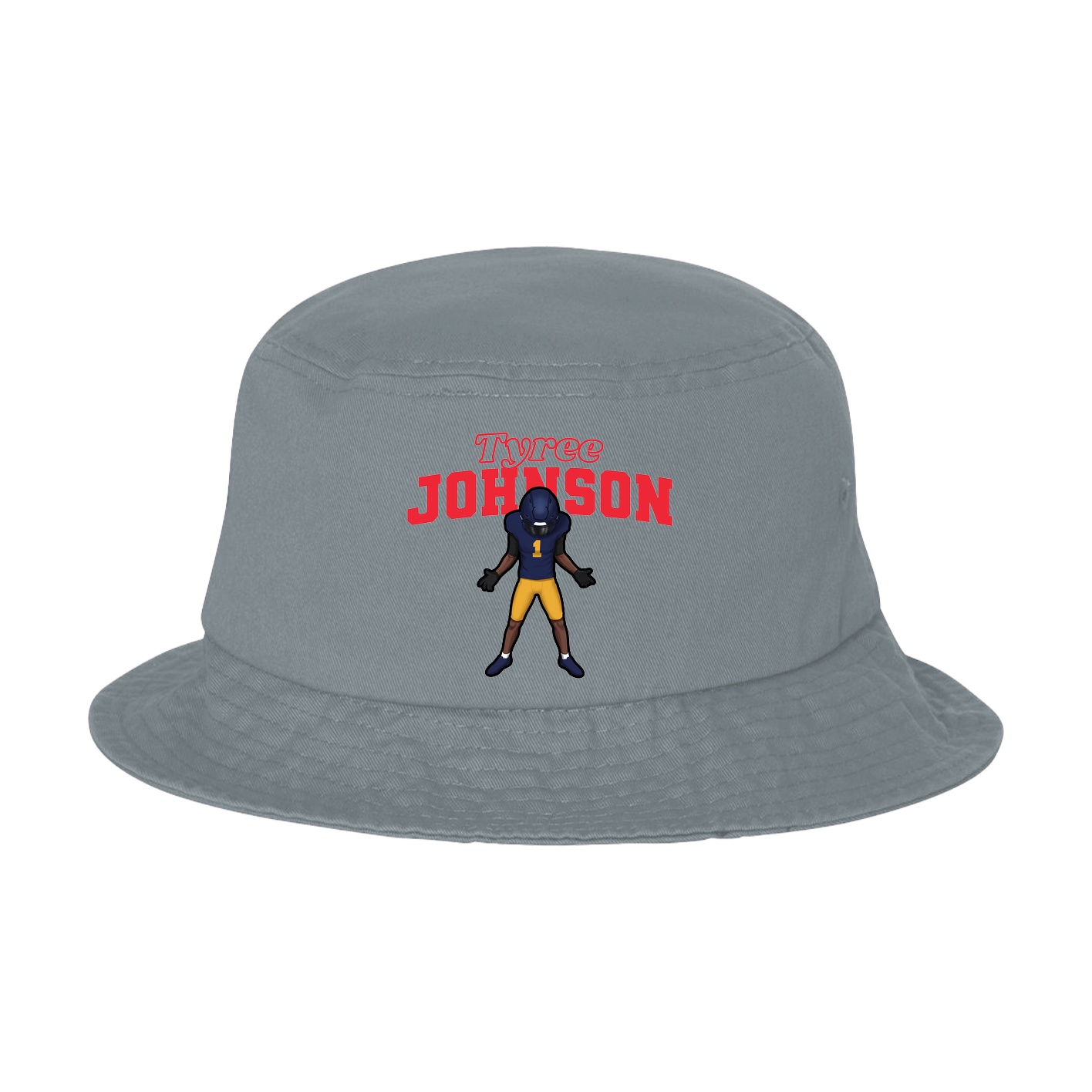 Bucket Cap — Name Arch in Grey