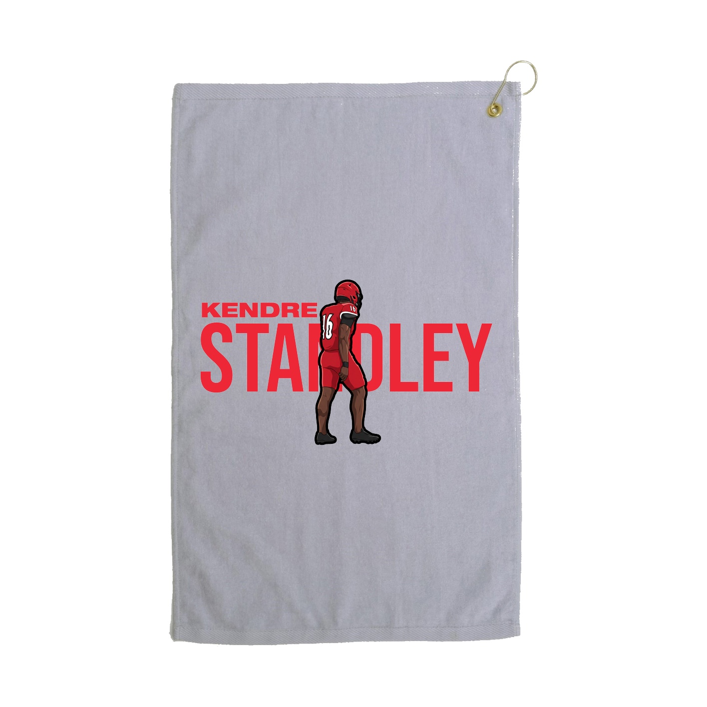 Golf Towel — Player Name in Grey