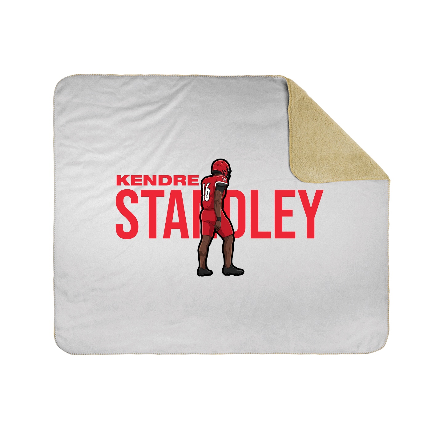 Throw Blanket — Player Name in White