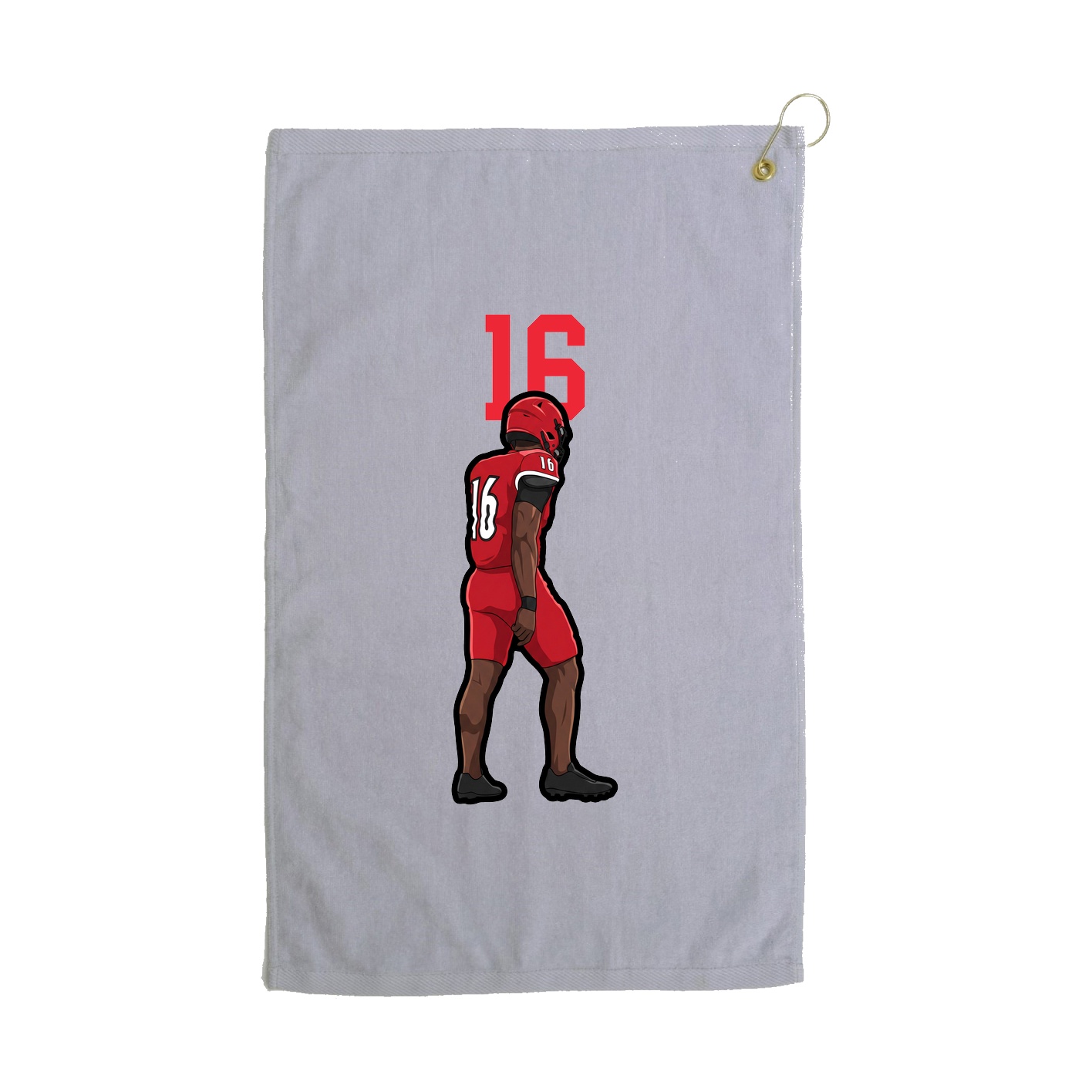 Golf Towel — Number Top in Grey