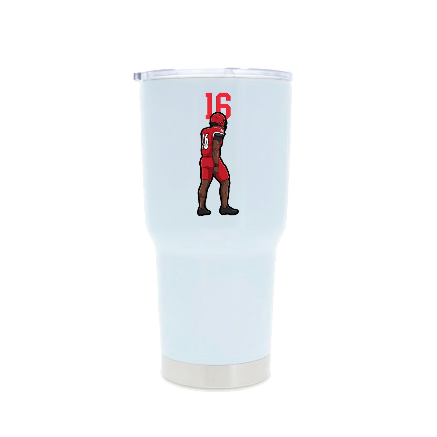 30oz Stainless Steel Tumbler — Number Top in White
