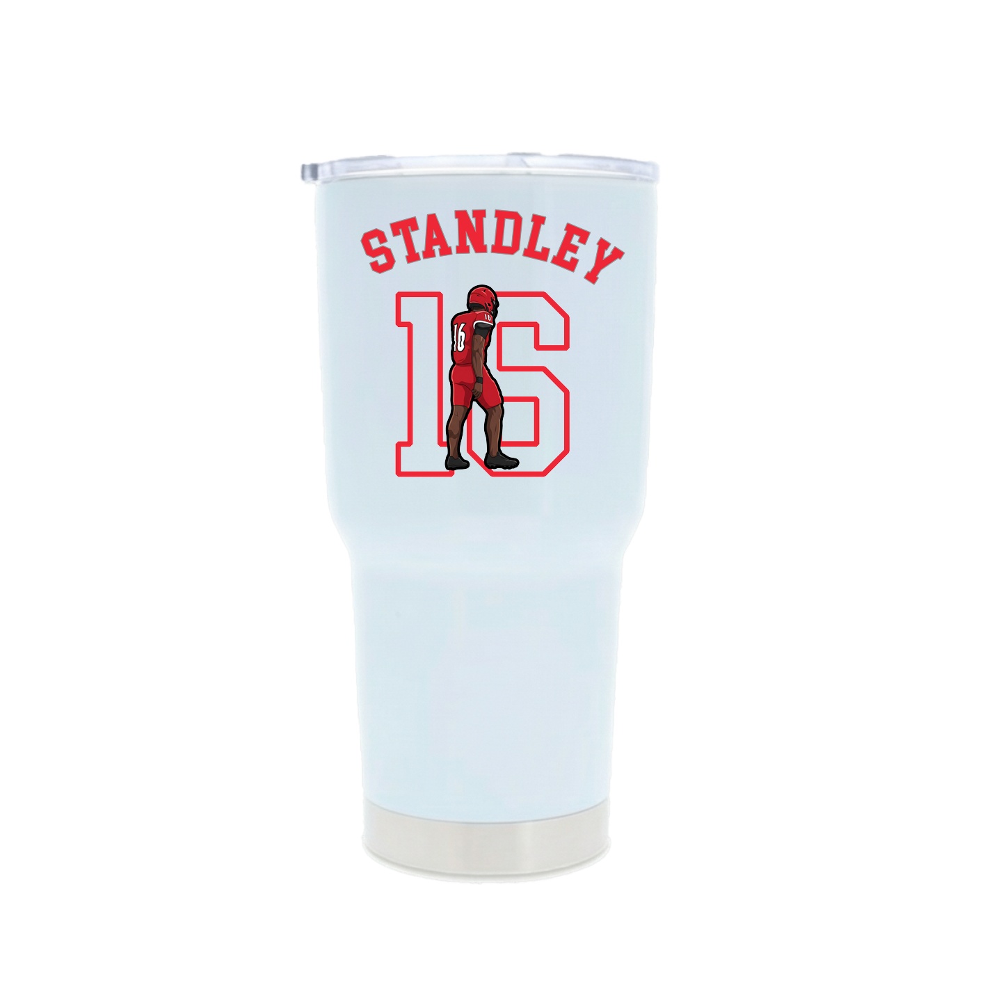 30oz Stainless Steel Tumbler — Shirsey Arch in White