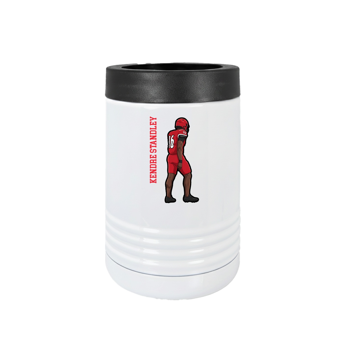 Beverage Holder — Name Vertical in White